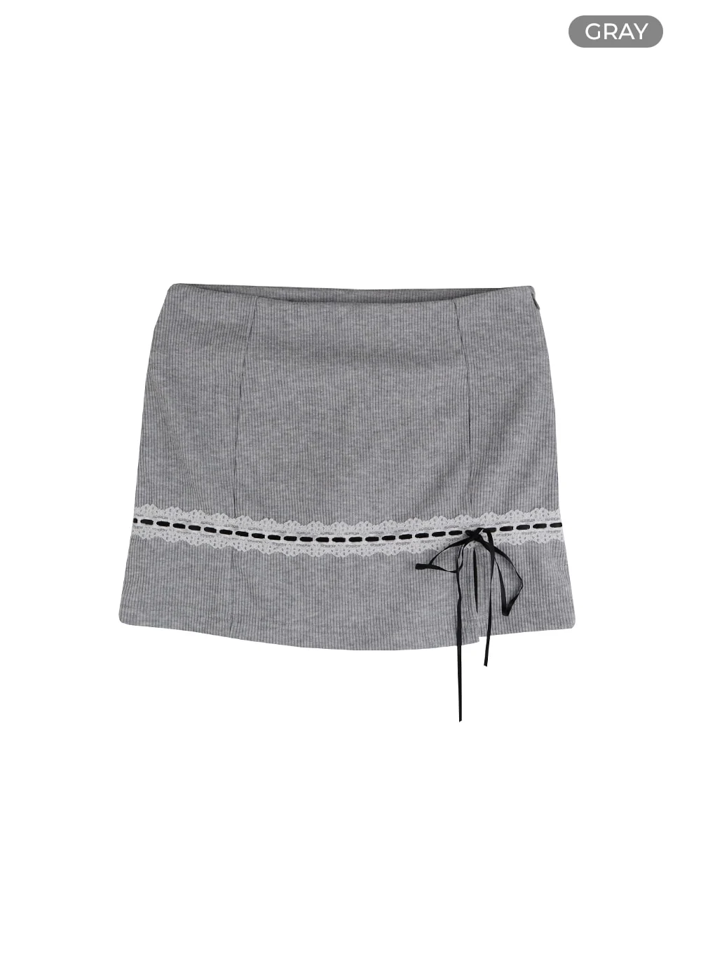 Lace Trim Mini Skirt IM404 - Image 10