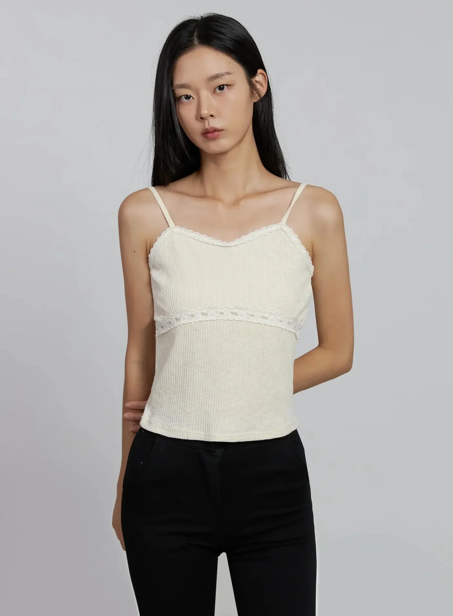 Lace Trim Sleeveless Camisole IM520 - Image 15