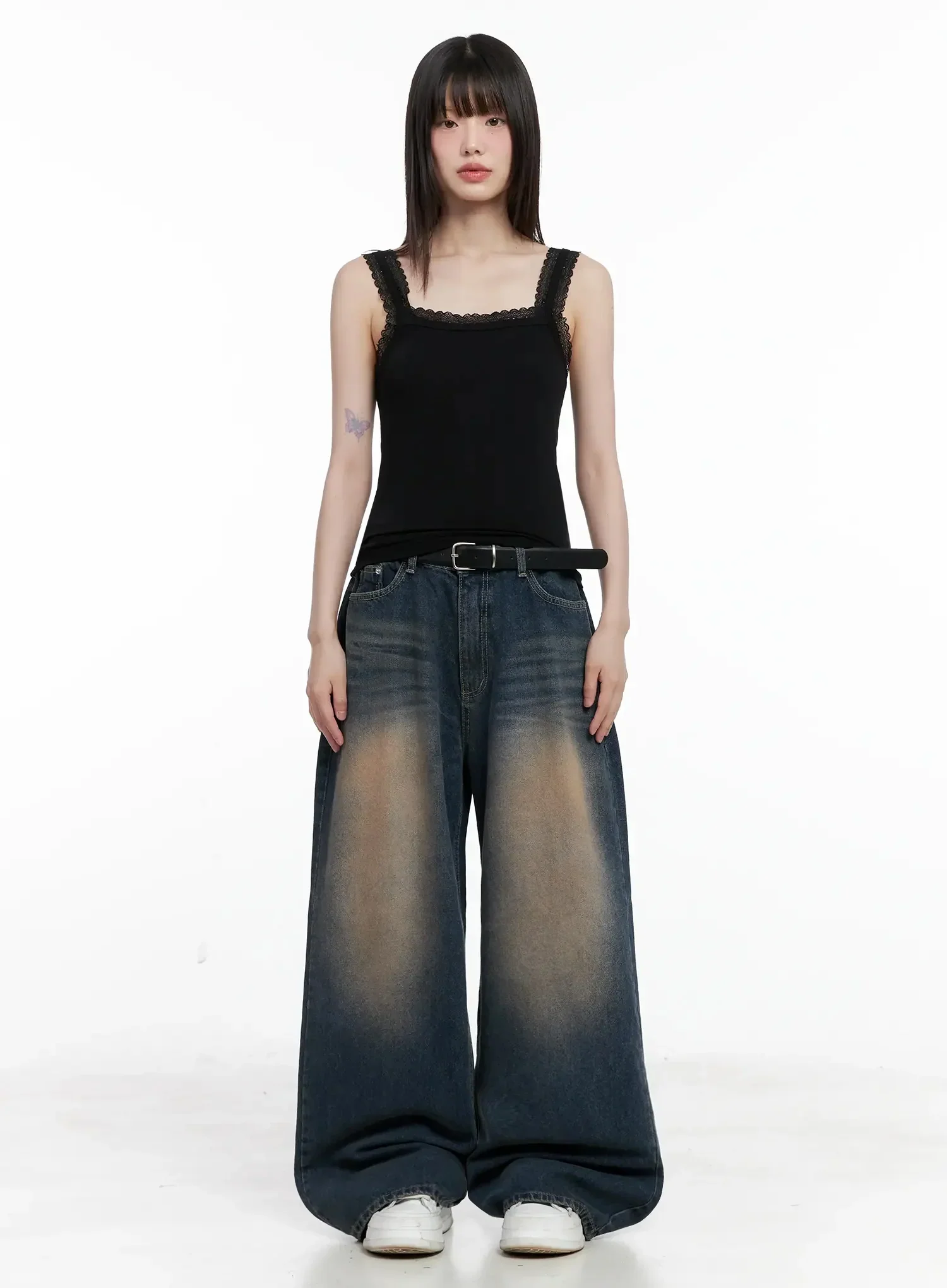 Lace-Trim Sleeveless Tank Top IL531 - Image 5