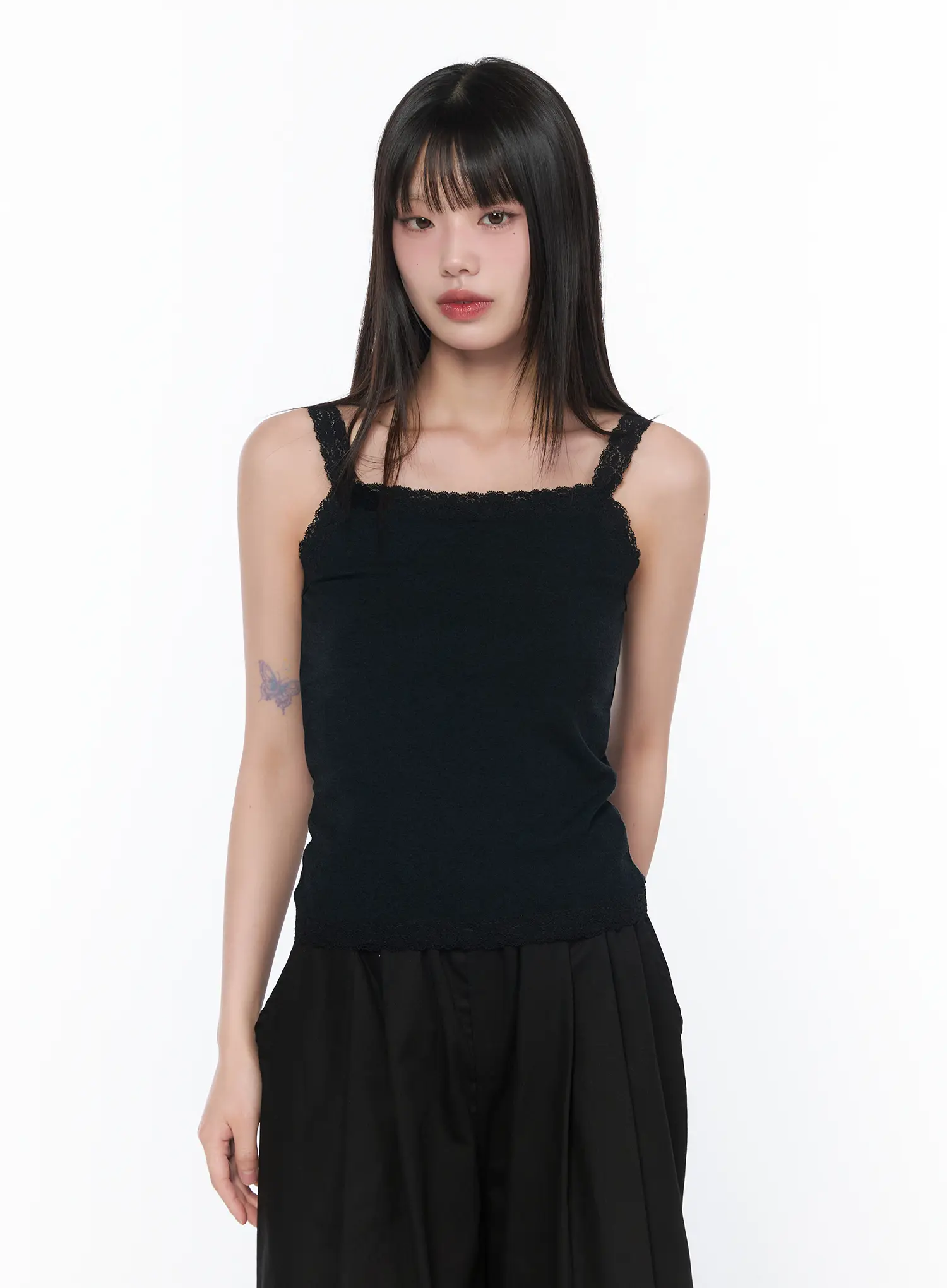 Lace Trim Sleeveless Top CA528 - Image 7