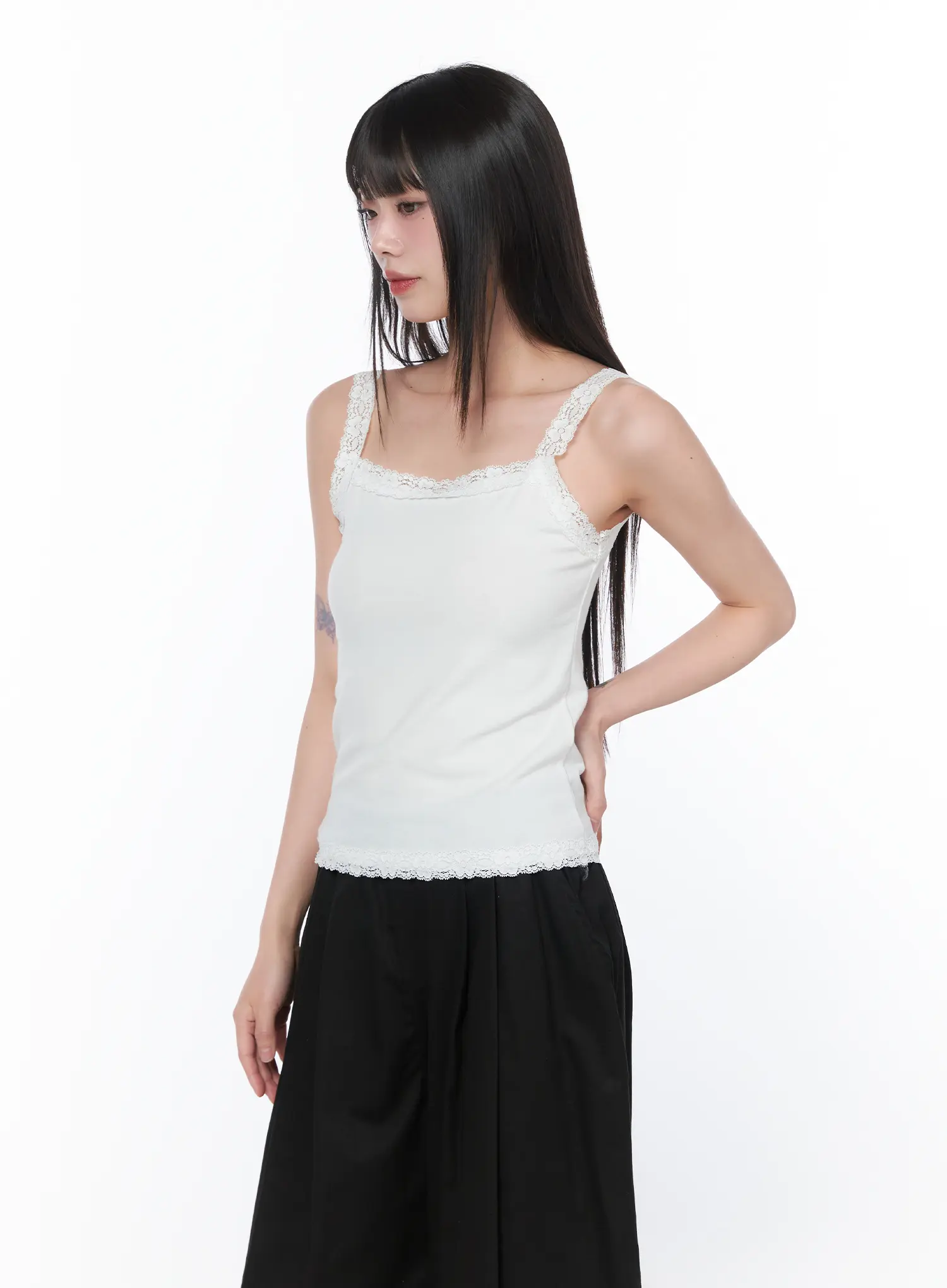 Lace Trim Sleeveless Top CA528 - Image 8