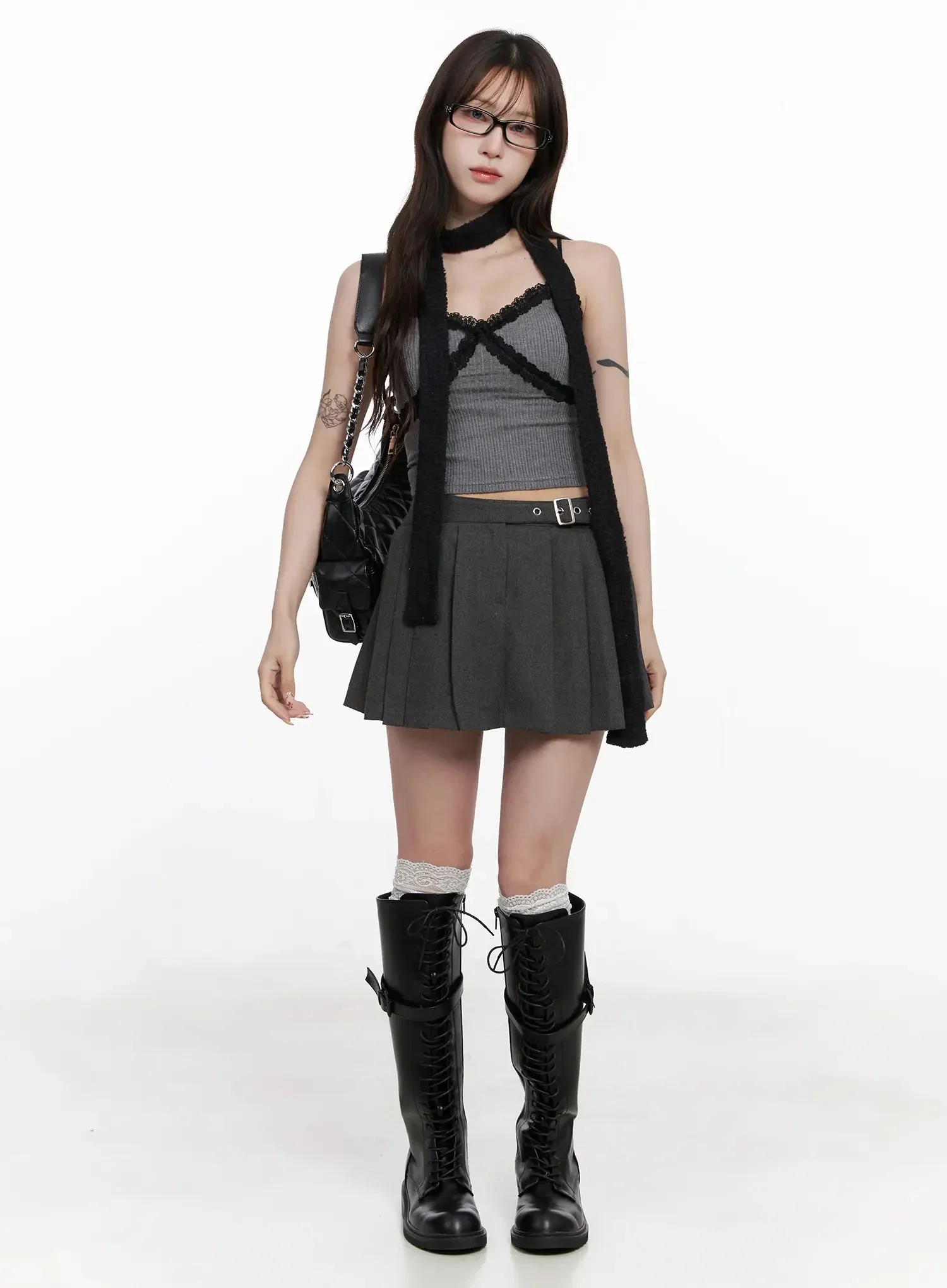 Lace Trim Sleeveless Top IO527 - Image 14