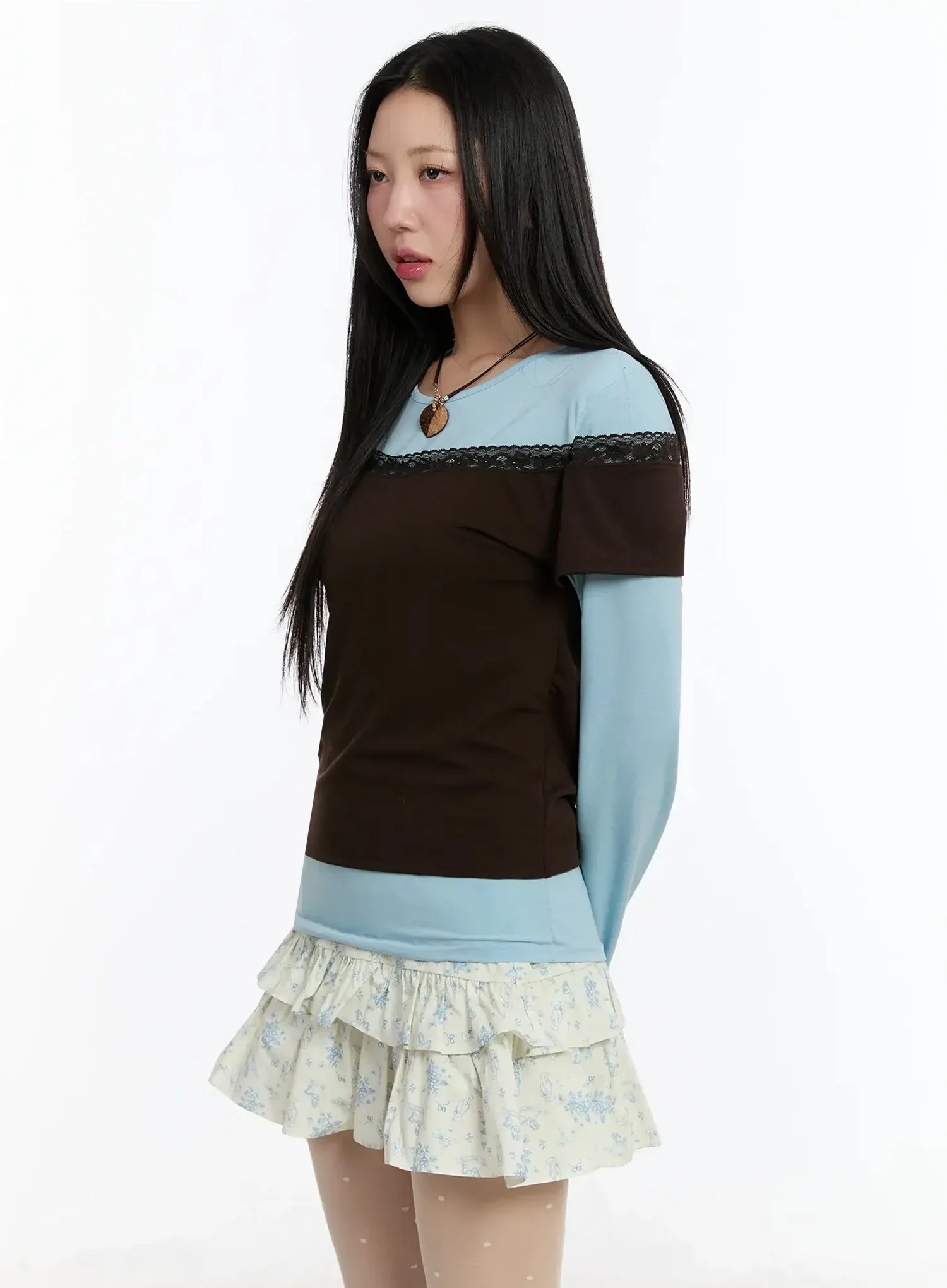 Lace-Trimmed Off-Shoulder Top IM509 - Image 7