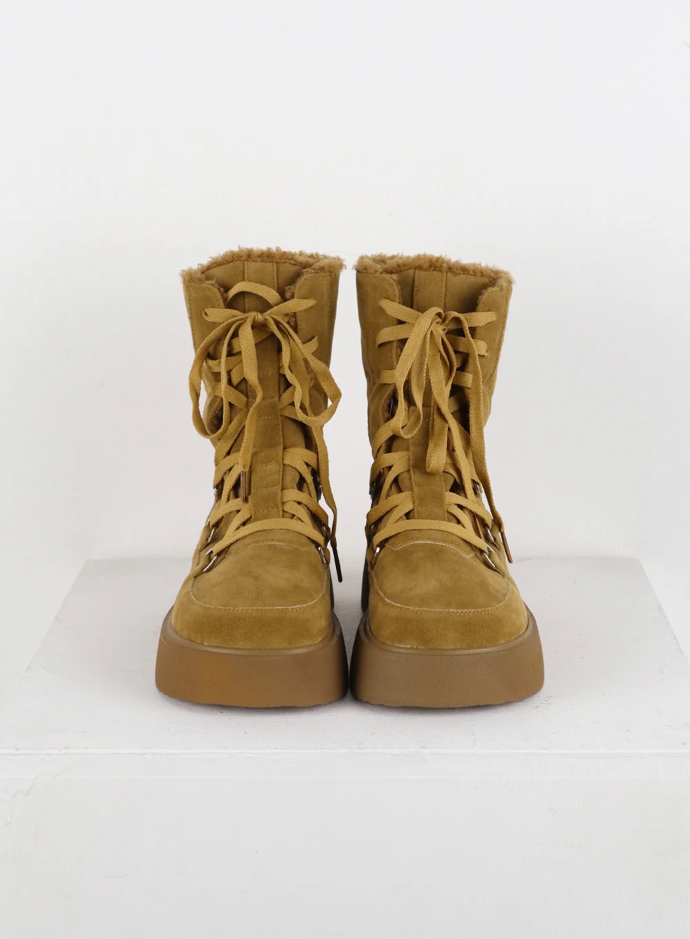 Lace-Up Suede Platform Boots CD318 - Image 6