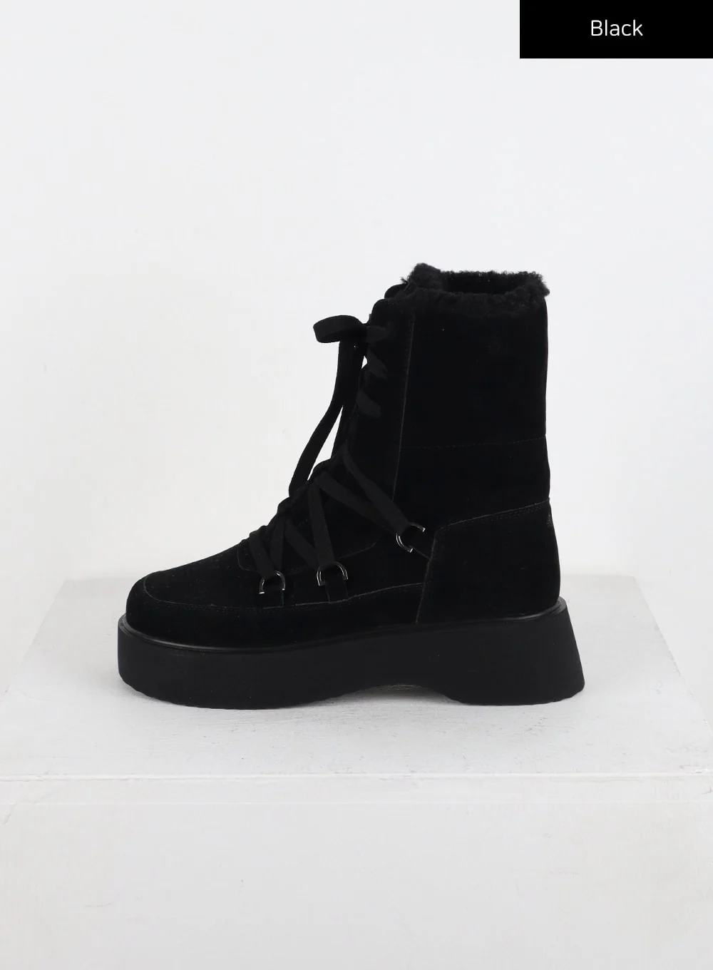 Lace-Up Suede Platform Boots CD318 - Image 8