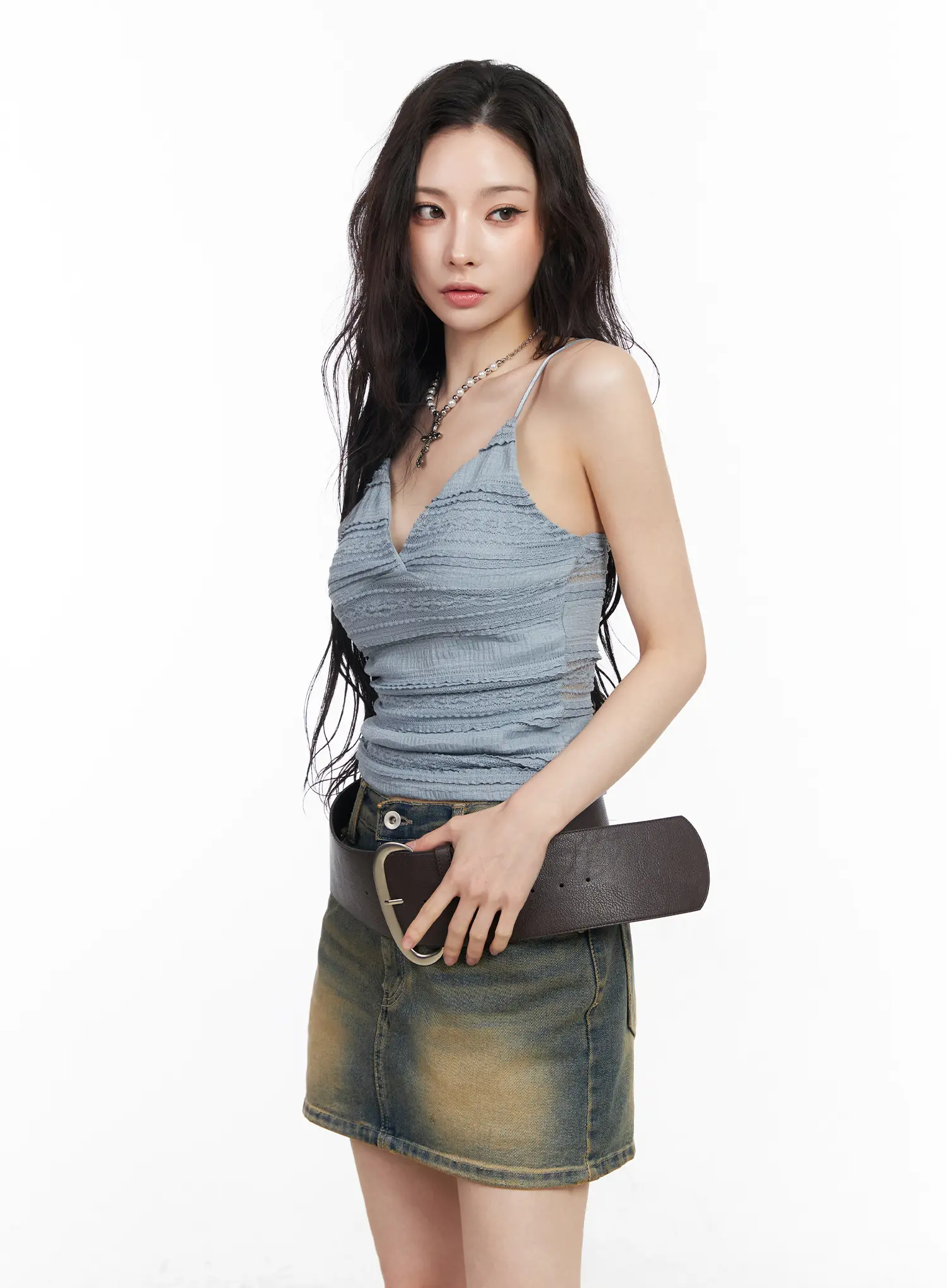 Lace V-Neck Crop Tank CM518 - Image 10