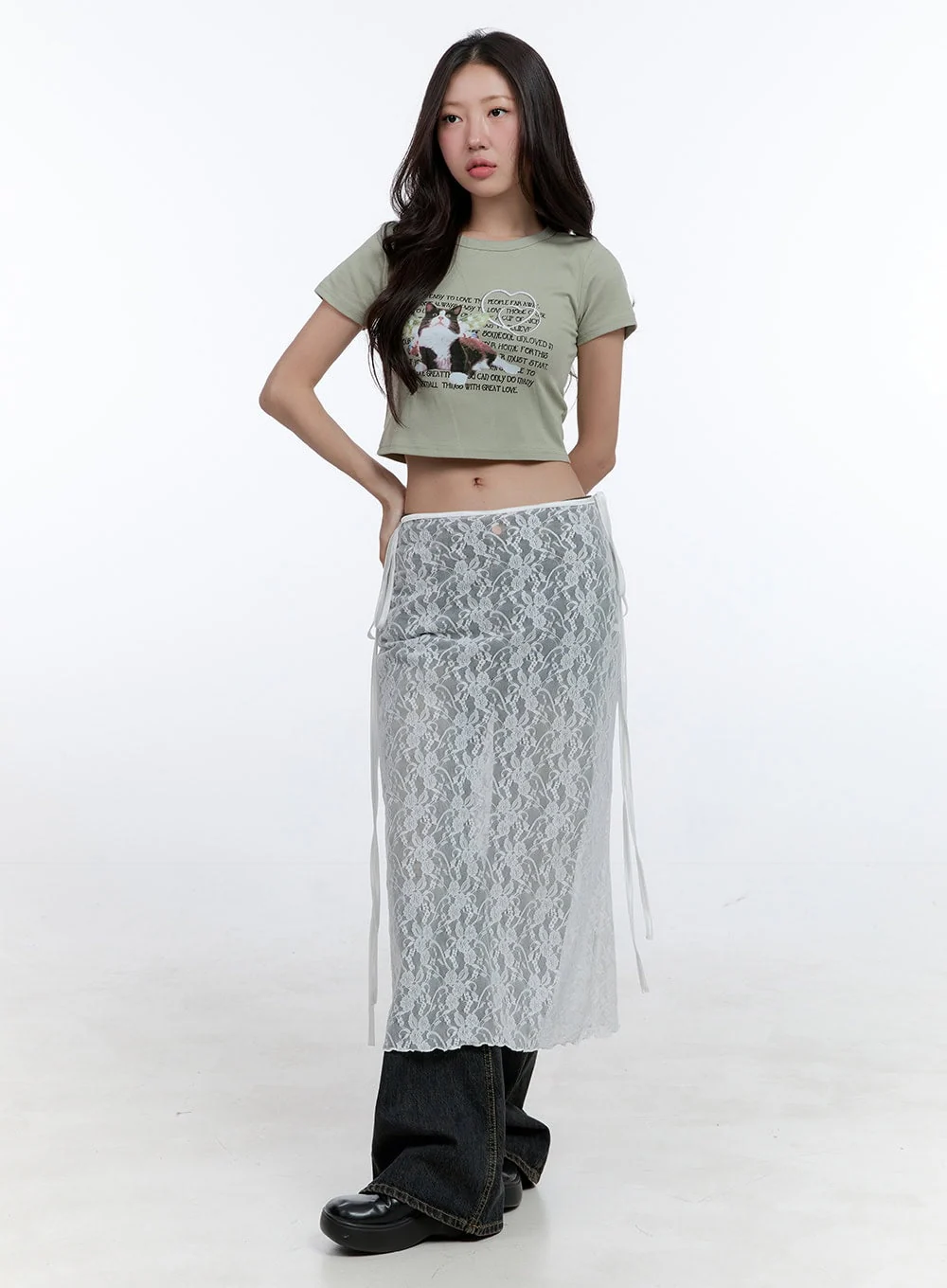 Lace Whisper Maxi Wrap Skirt CG414 - Image 2
