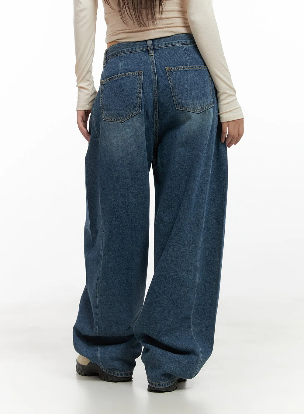 Lacey Washed Denim Baggy Jeans CO404 - Image 6