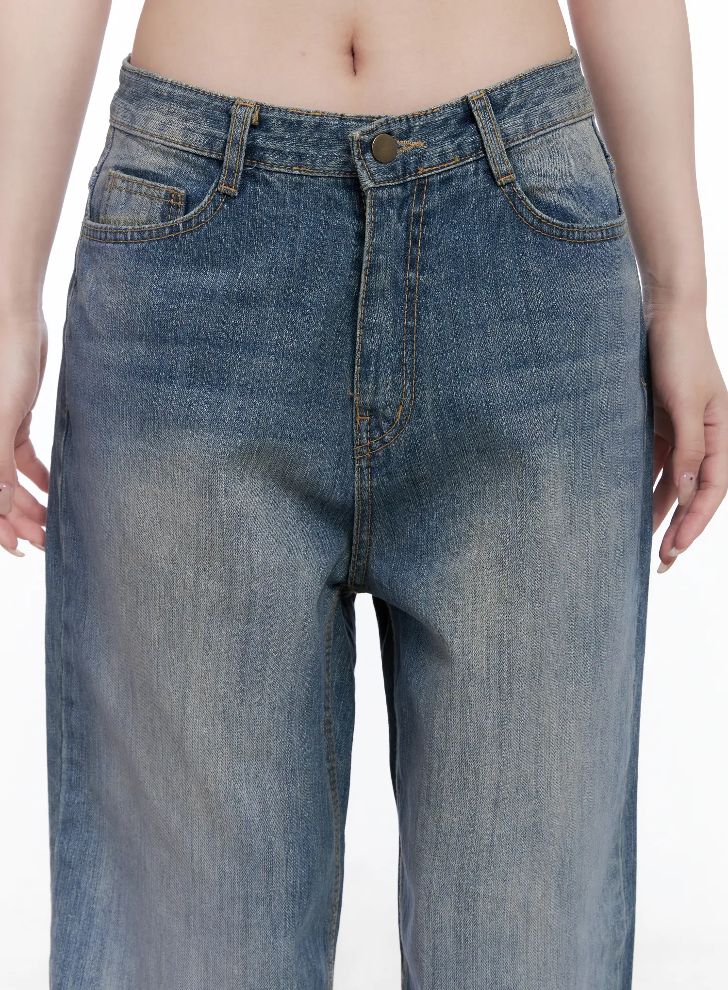 Lala Wide Leg Vintage Washed Jeans CG529 - Image 3