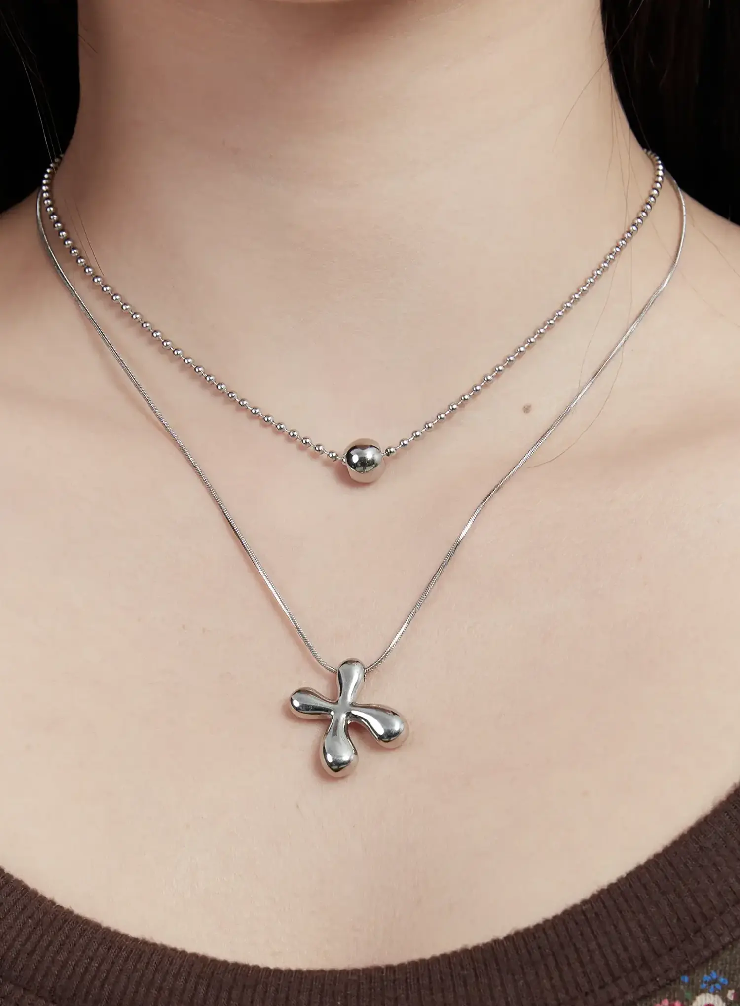 Layered Boomerang Necklace ID529