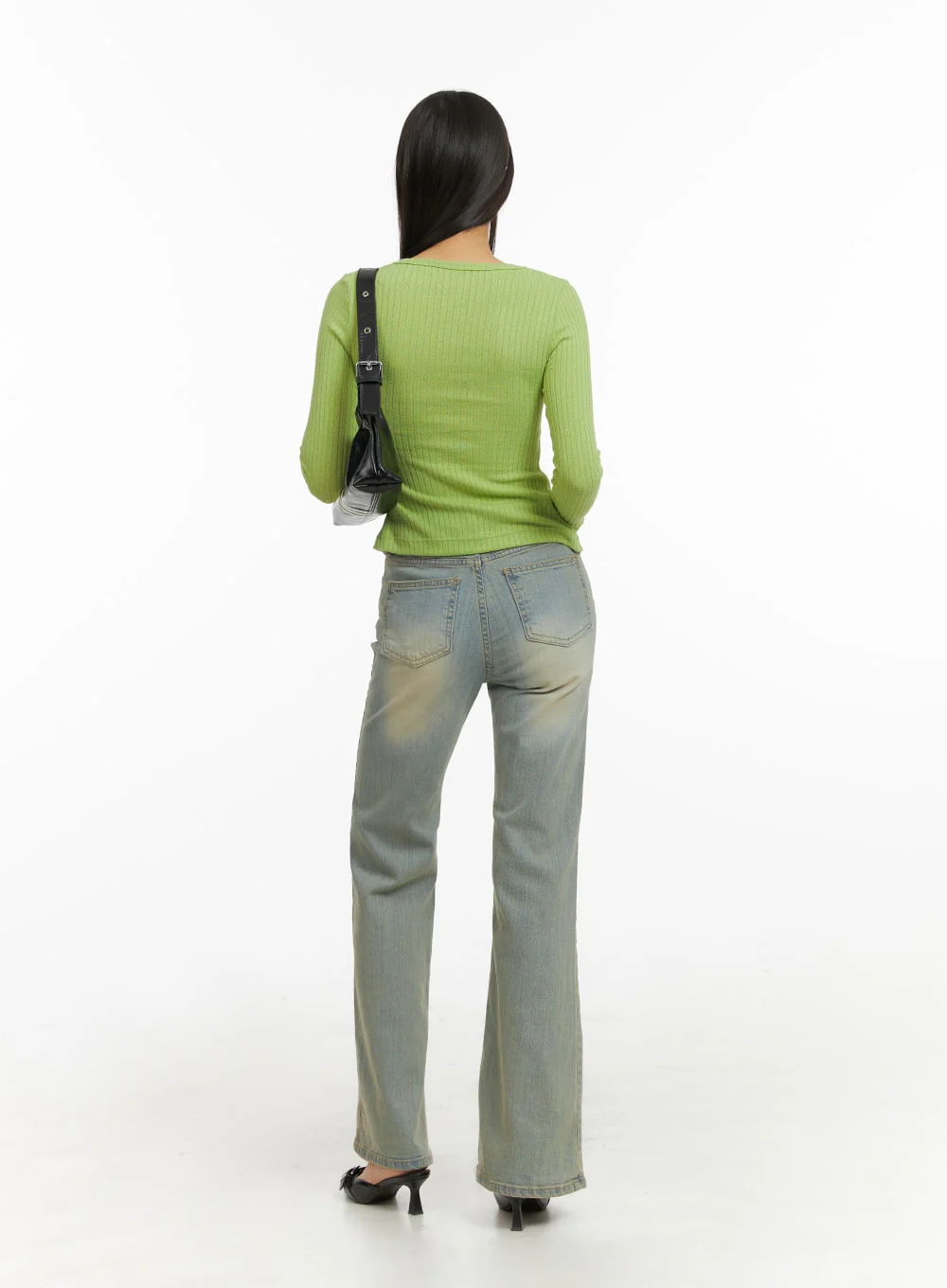 Layered Buttoned Ribbed Cardigan IA417 - Image 7