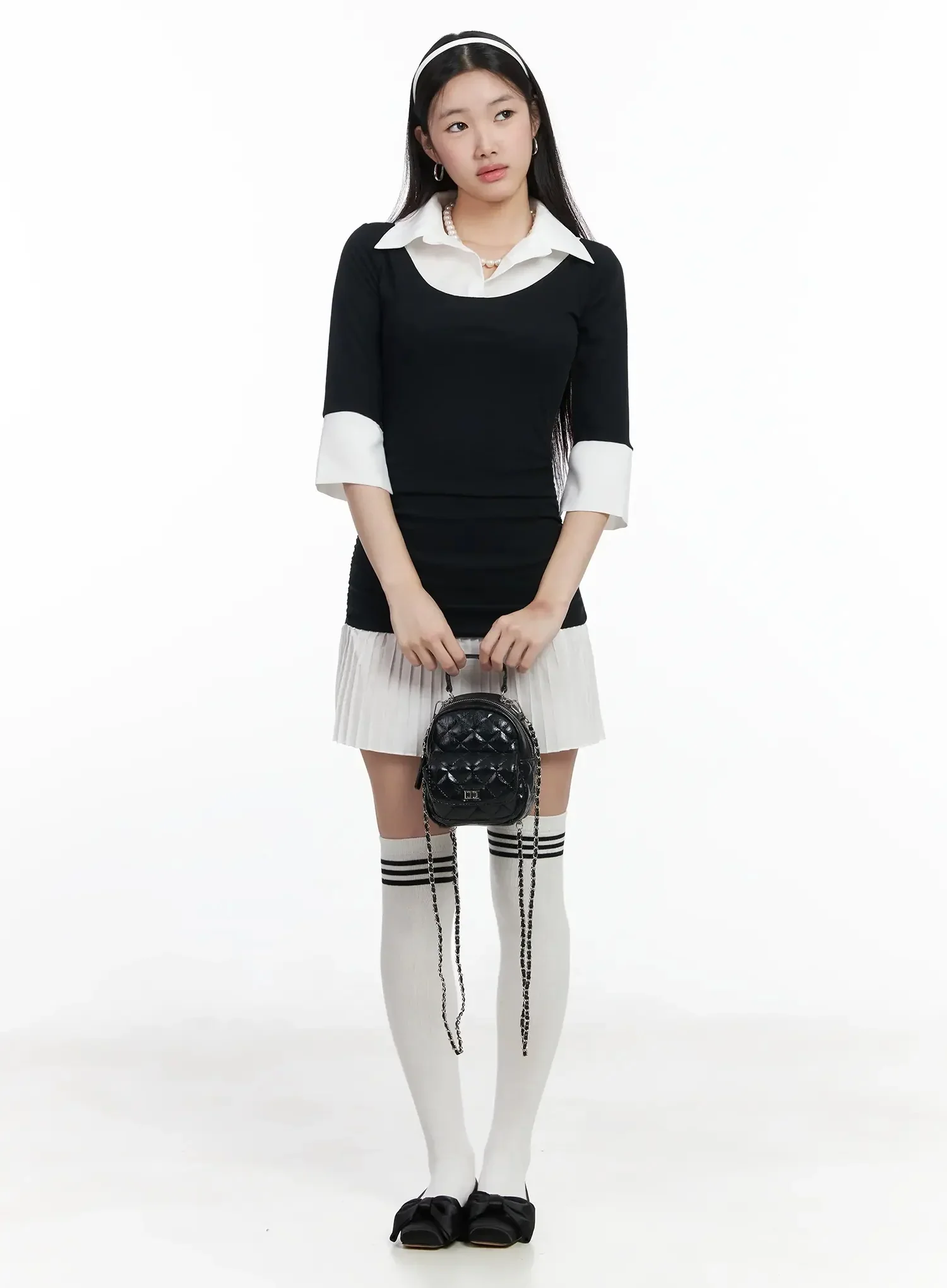 Layered Collar Mini Dress IM502 - Image 12