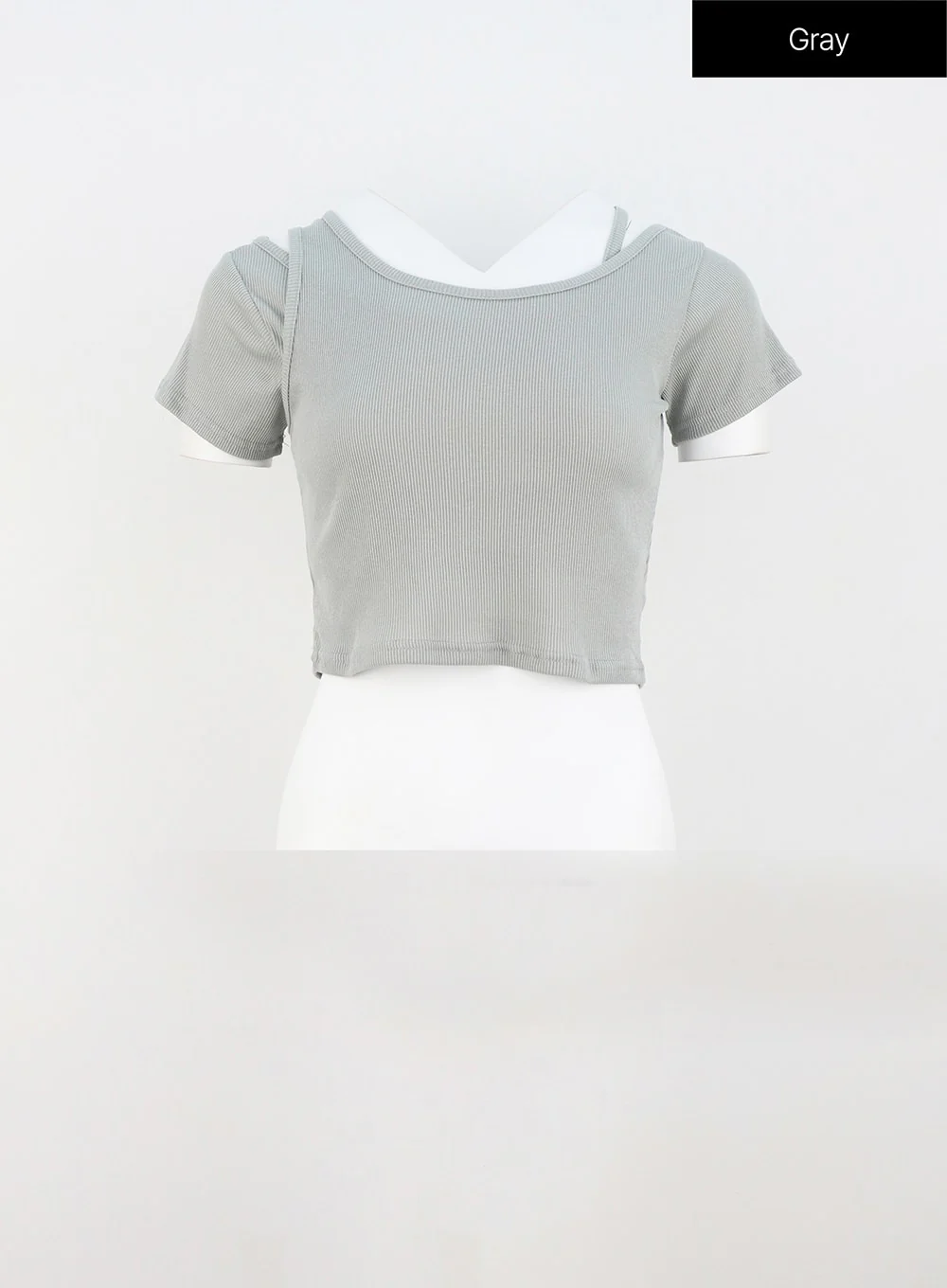 Layered Cropped Tee OU319 - Image 14