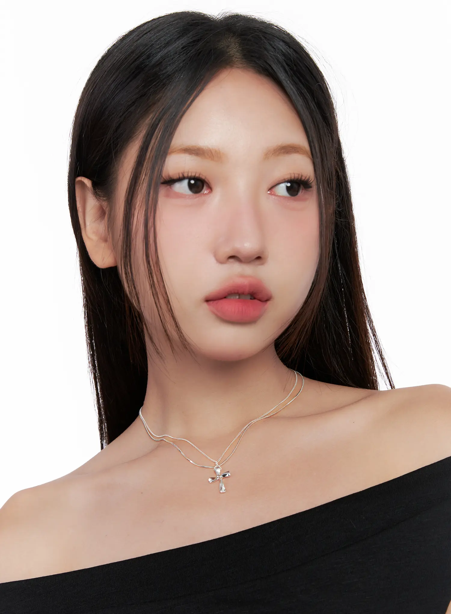 Layered Cross Necklace CL522 - Image 3