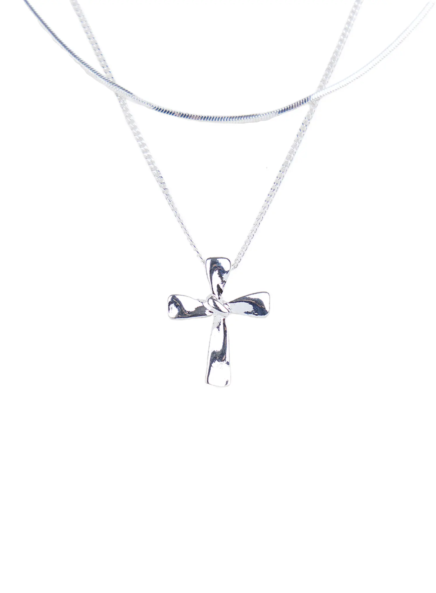 Layered Cross Necklace CL522 - Image 6