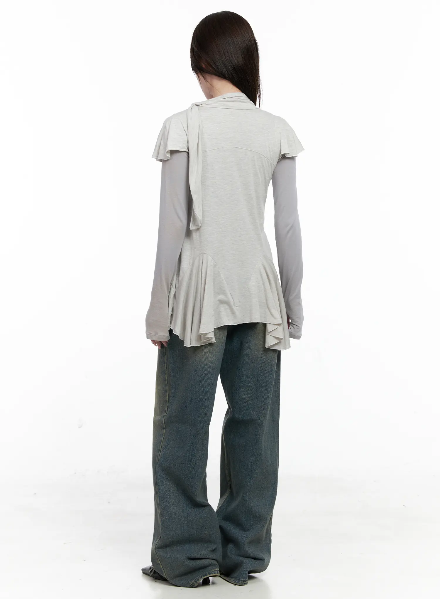 Layered Flare Sleeve Top CO520 - Image 4