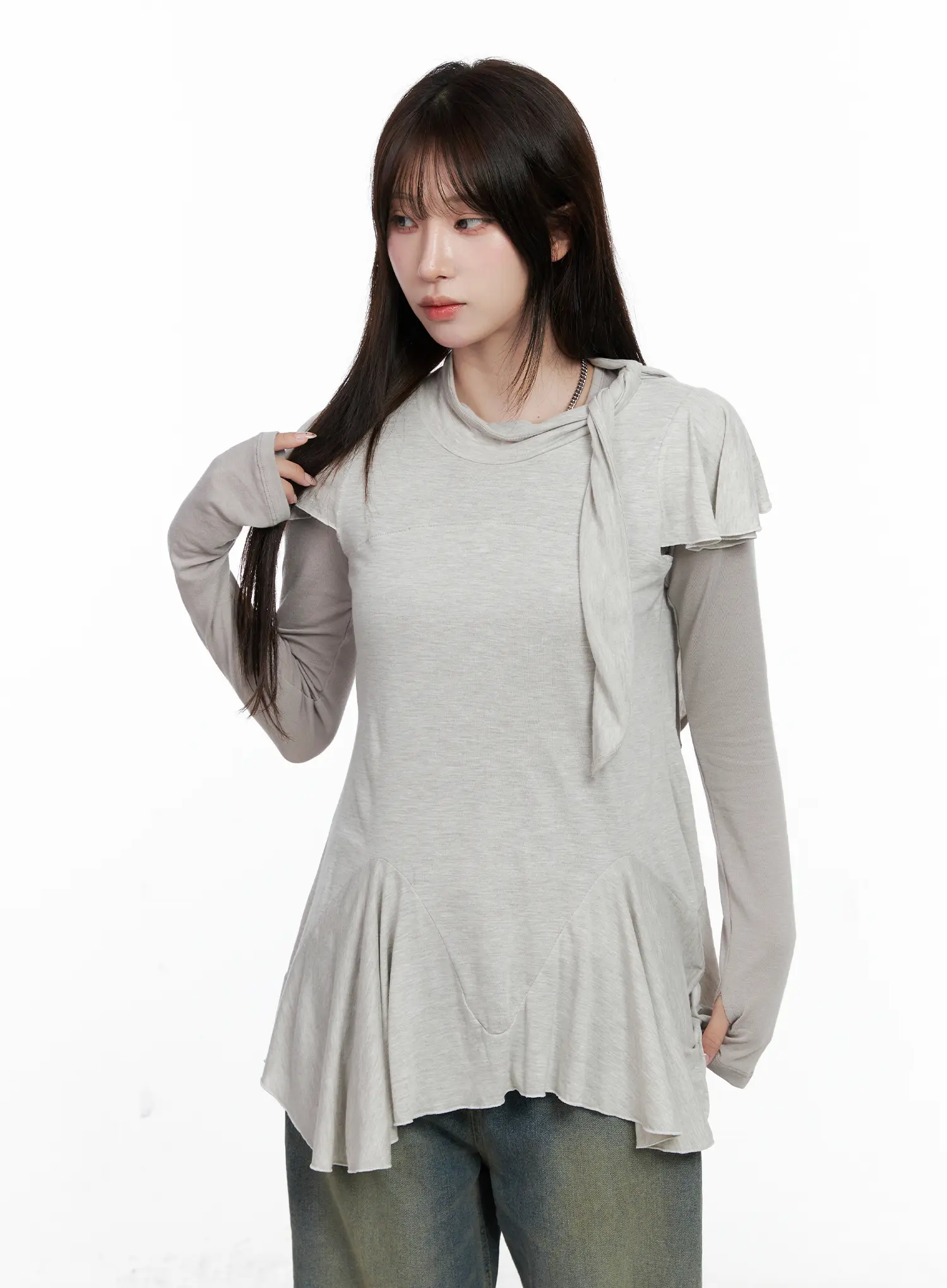 Layered Flare Sleeve Top CO520 - Image 7