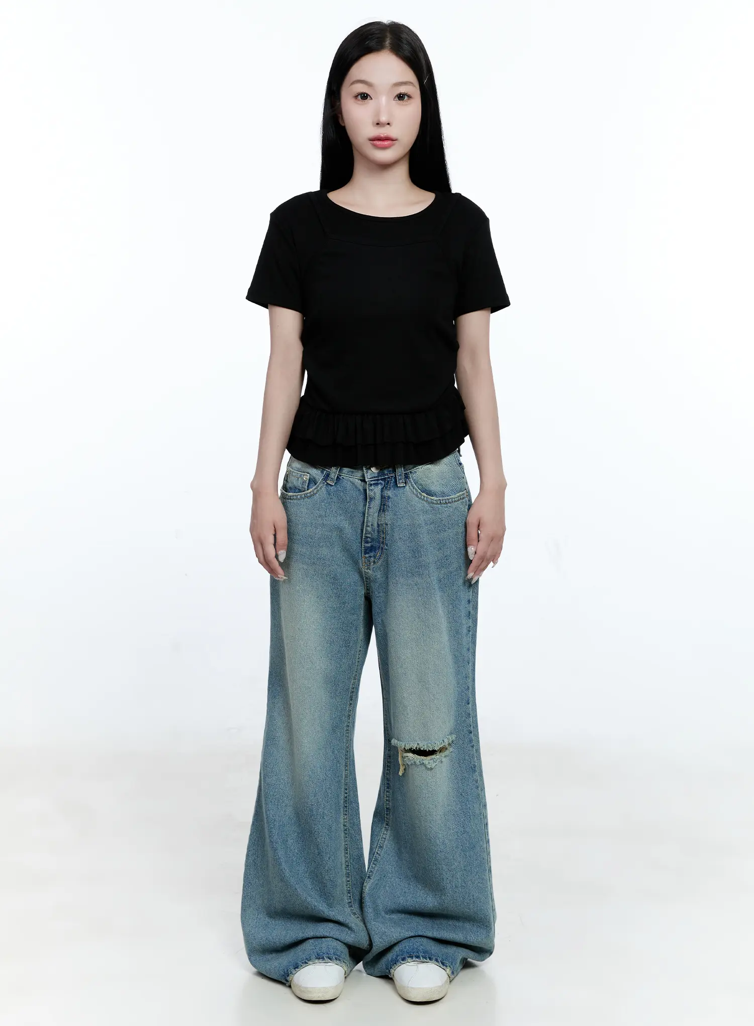 Layered Frill Short-Sleeve Tee CG512 - Image 2