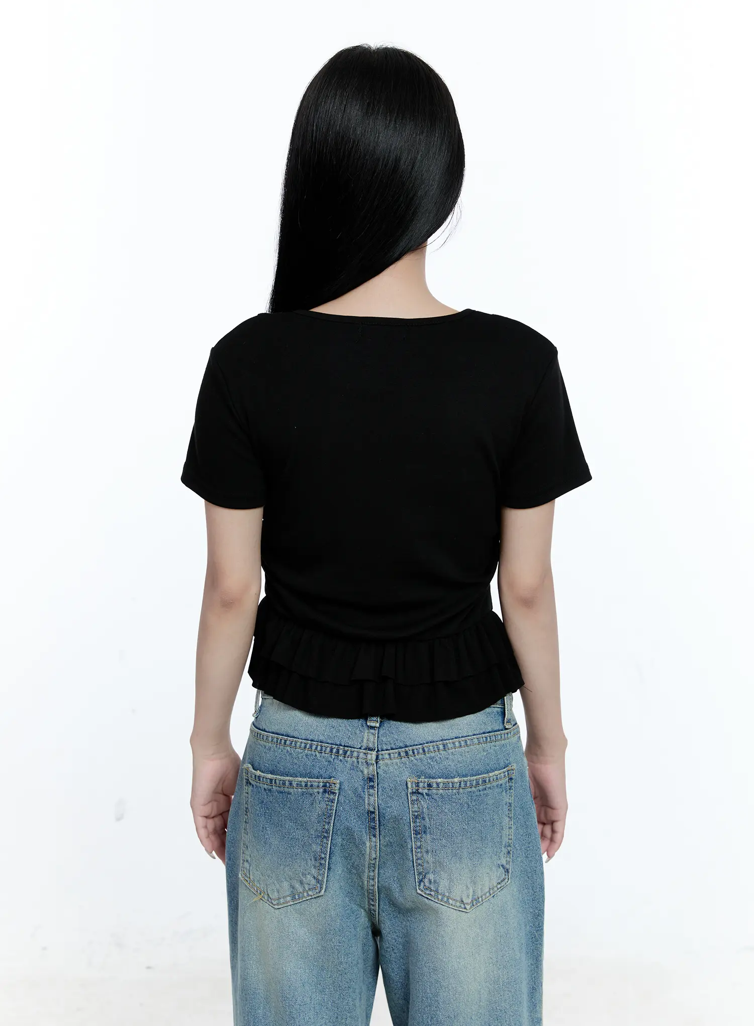 Layered Frill Short-Sleeve Tee CG512 - Image 8