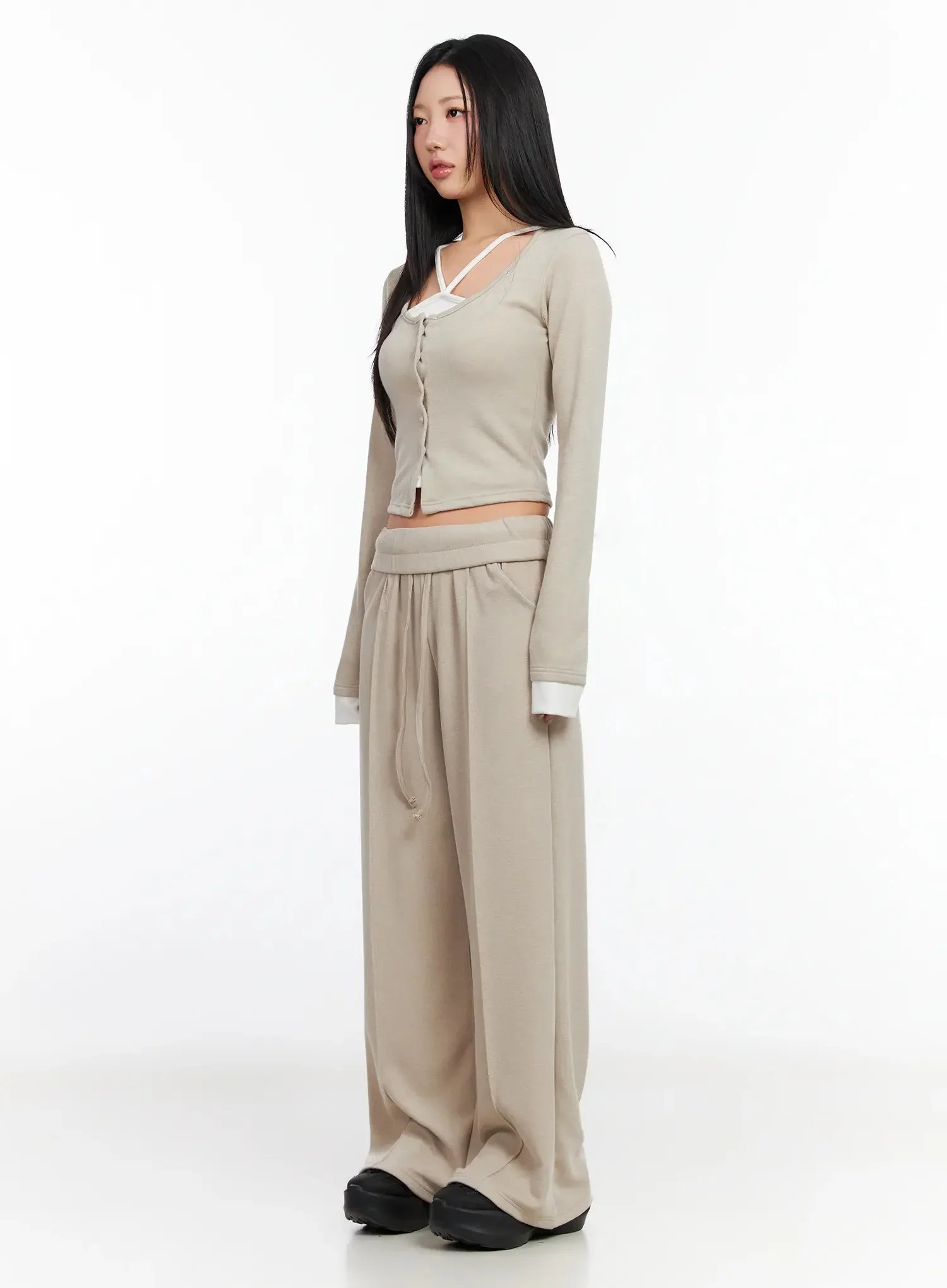 Layered Halter Cardigan Top IA507 - Image 12