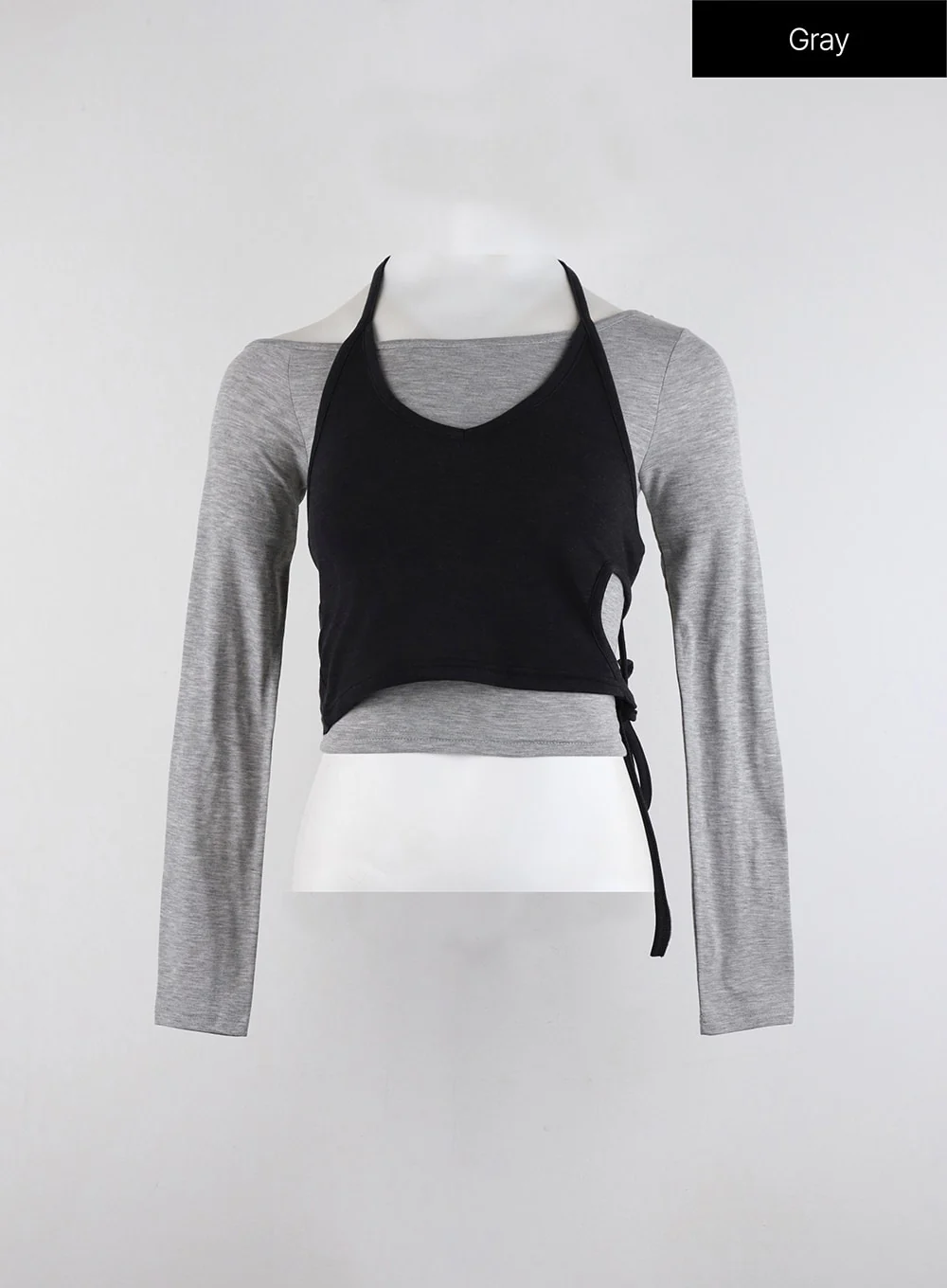 Layered Halter Crop Tee ID315 - Image 12