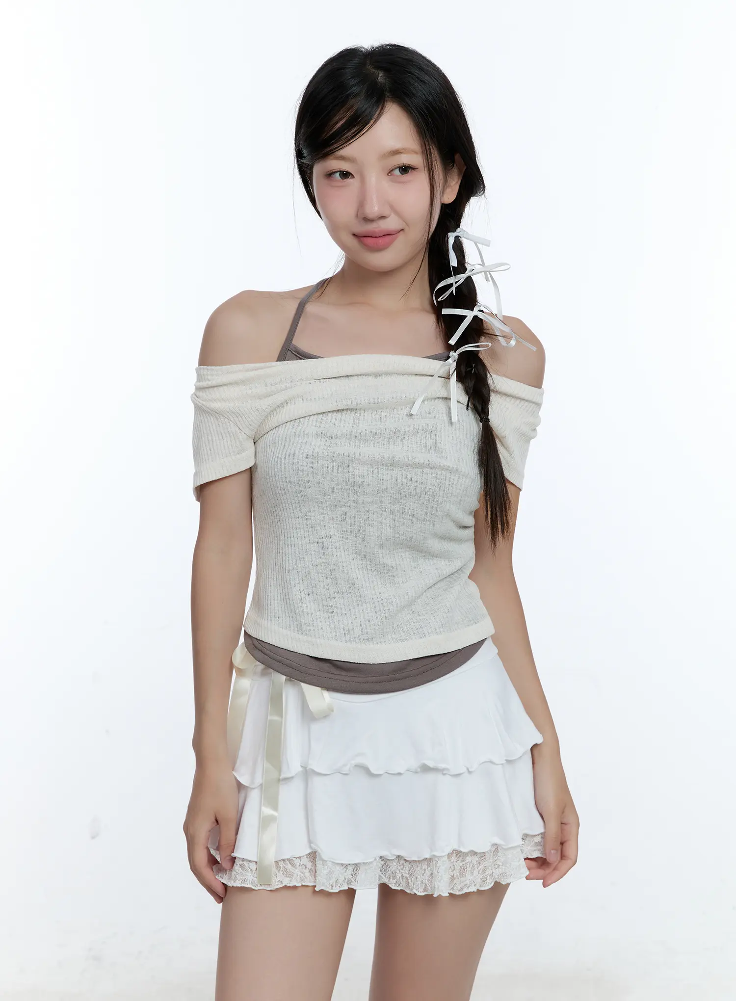 Layered Halter Neck Crop Top CU527 - Image 10