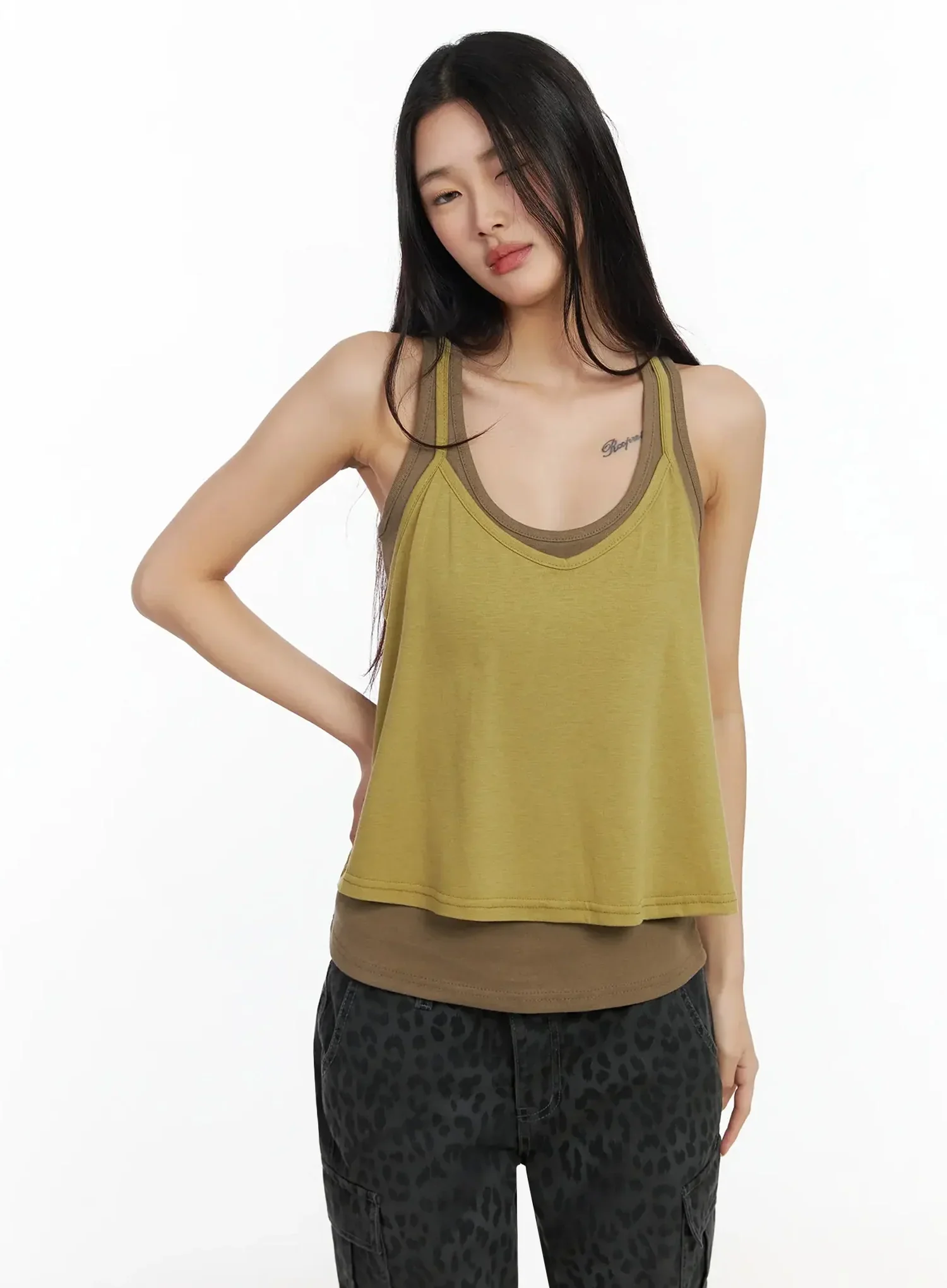 Layered Halter Tank Top IA508 - Image 8