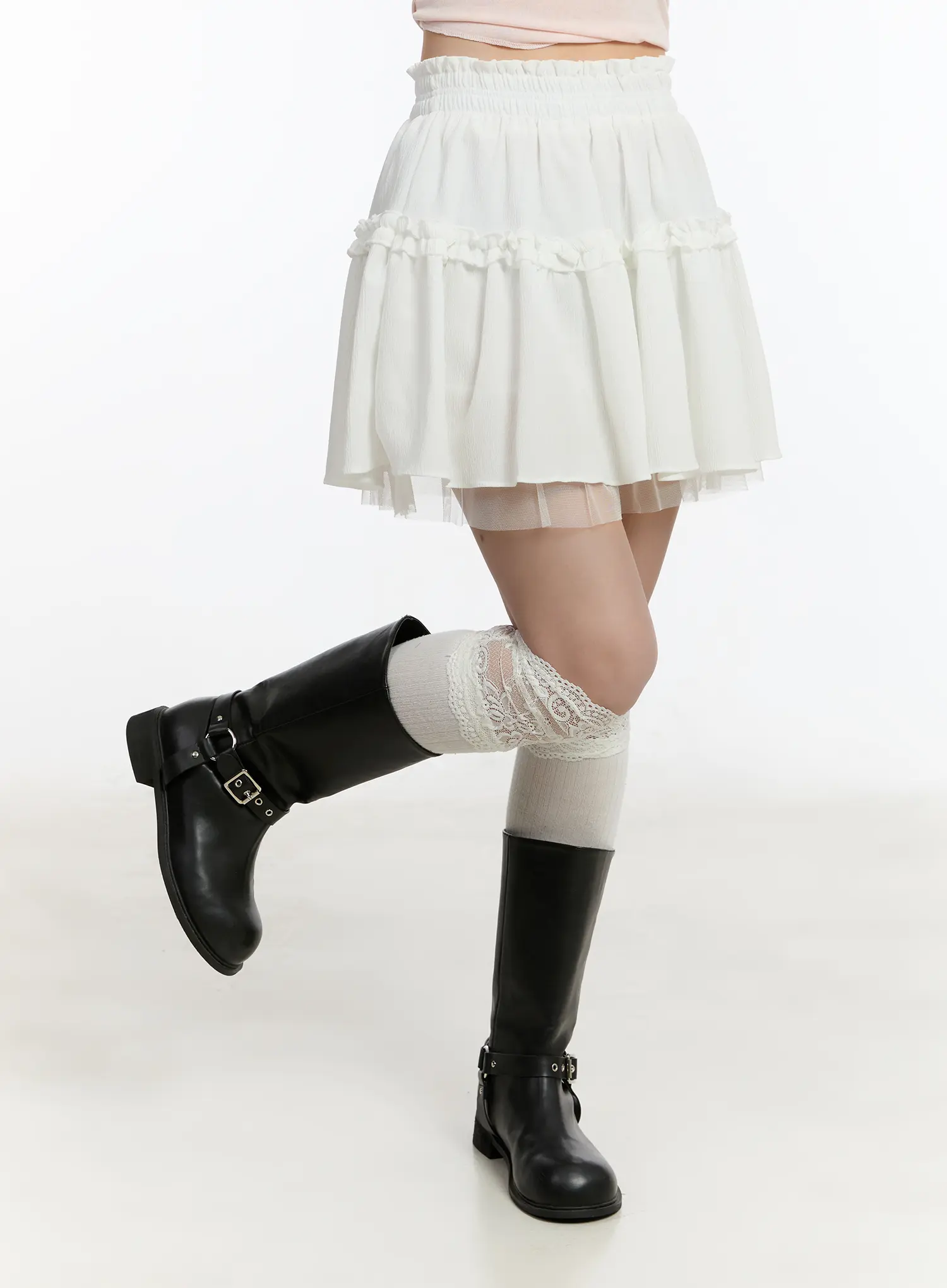 Layered Lace Mini Skirt CM511 - Image 2