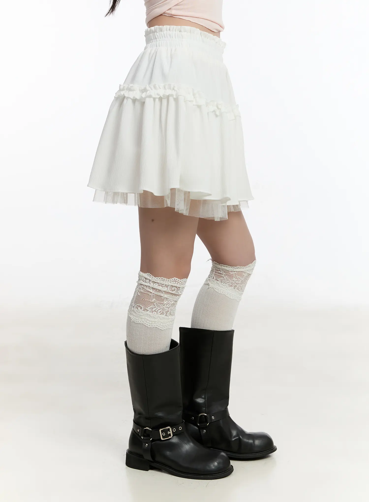 Layered Lace Mini Skirt CM511 - Image 3