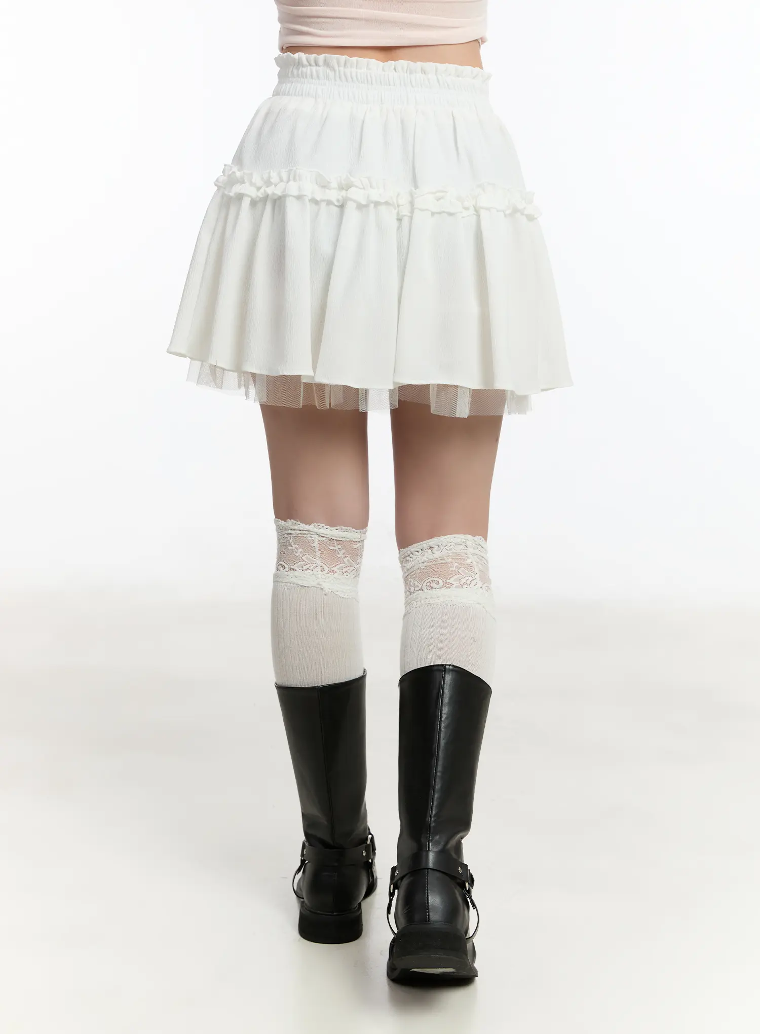 Layered Lace Mini Skirt CM511 - Image 4