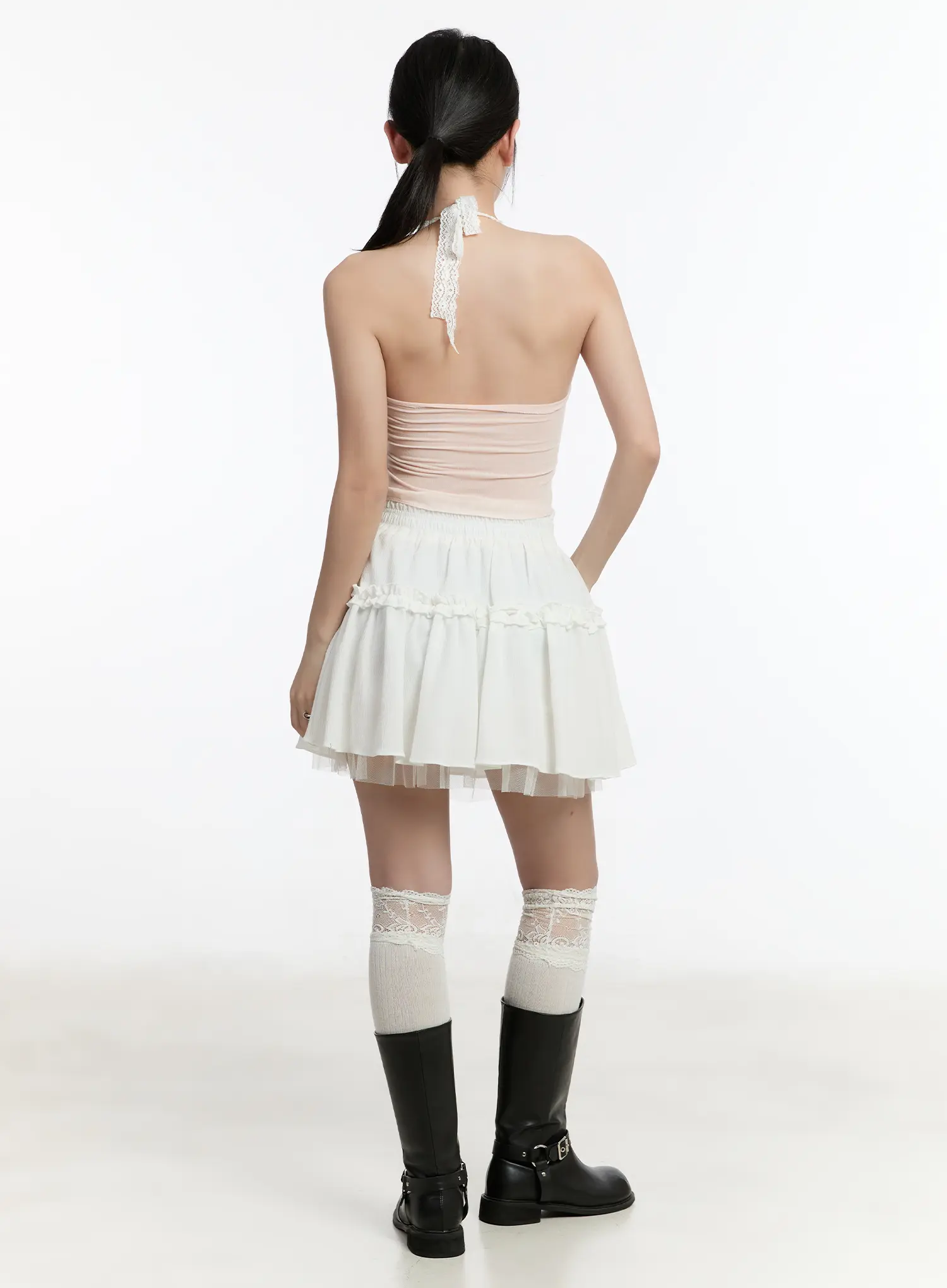 Layered Lace Mini Skirt CM511 - Image 7