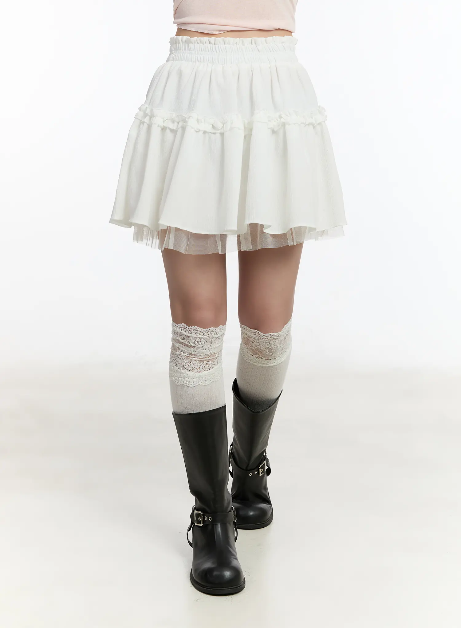 Layered Lace Mini Skirt CM511 - Image 9