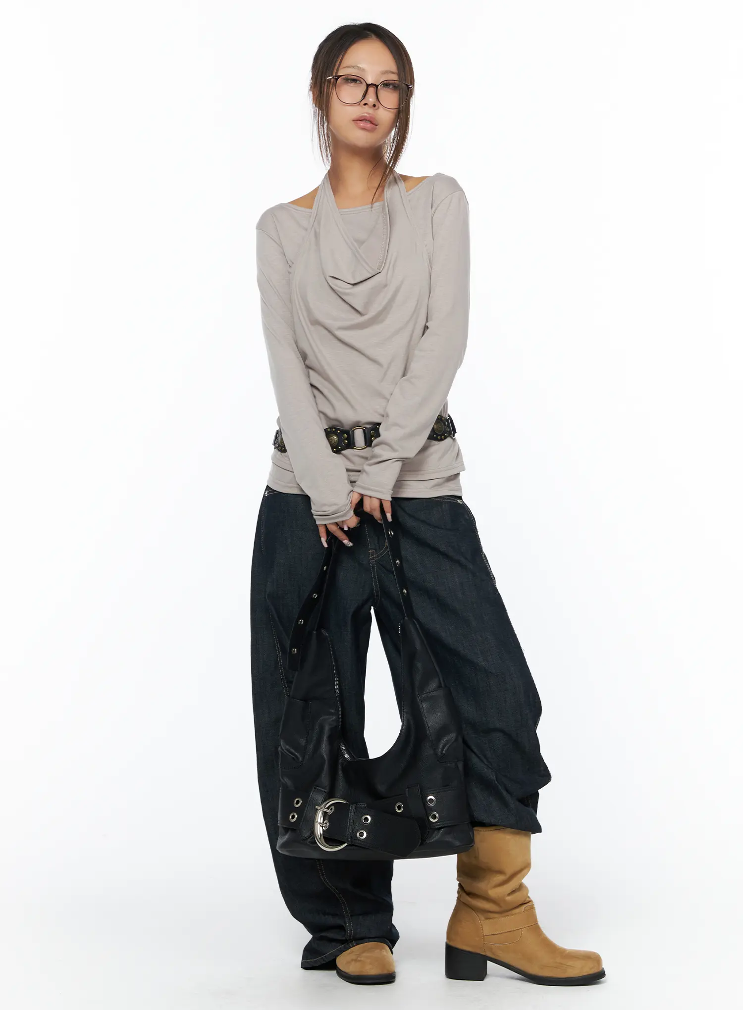 Layered Long Sleeve Halter Top CA516 - Image 7