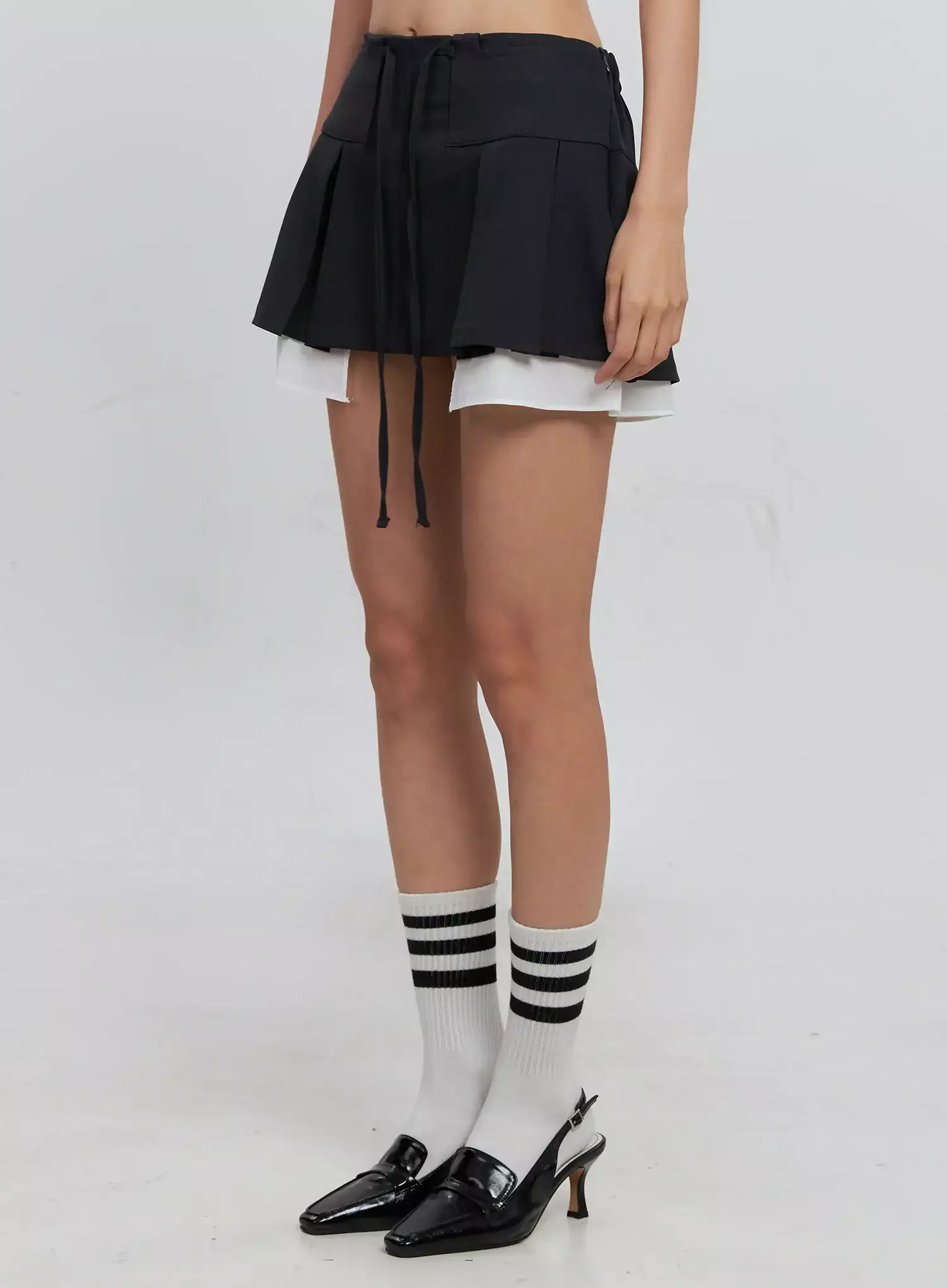 Layered Pleated Mini Skirt IS516 - Image 6