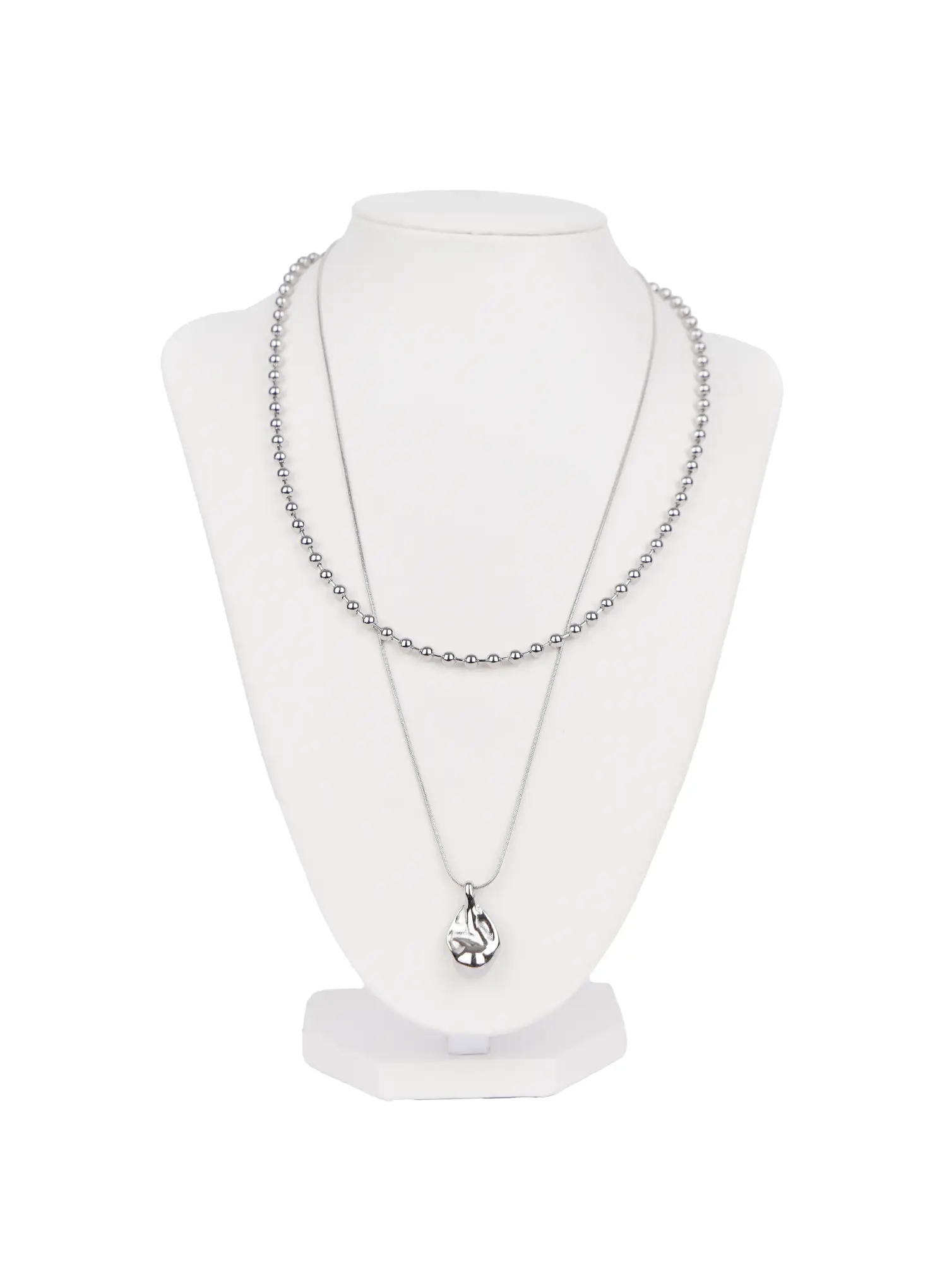 Layered Point Pendant Necklace IN510 - Image 4