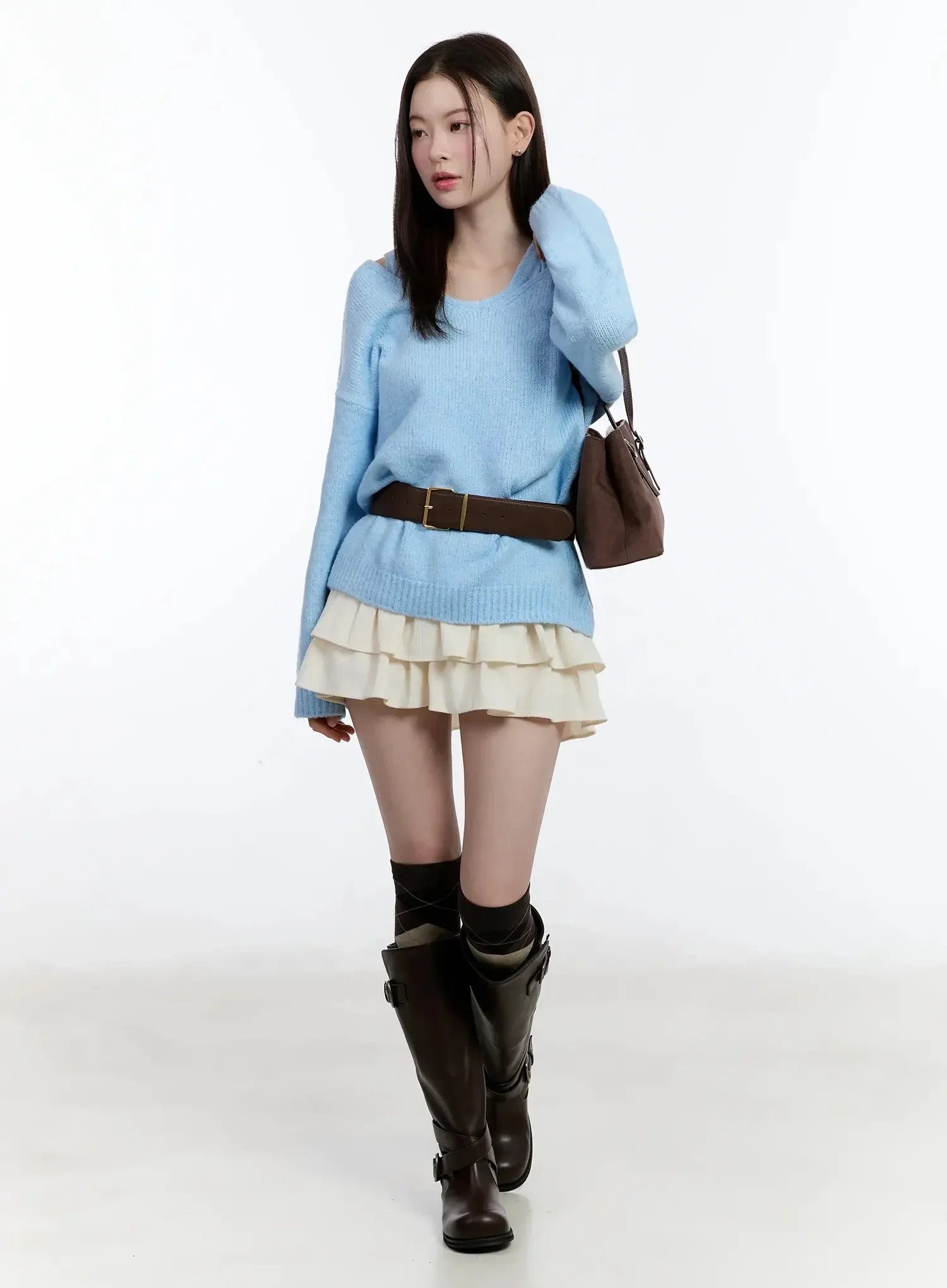 Layered Ruffle Skirt Pants ID526 - Image 14