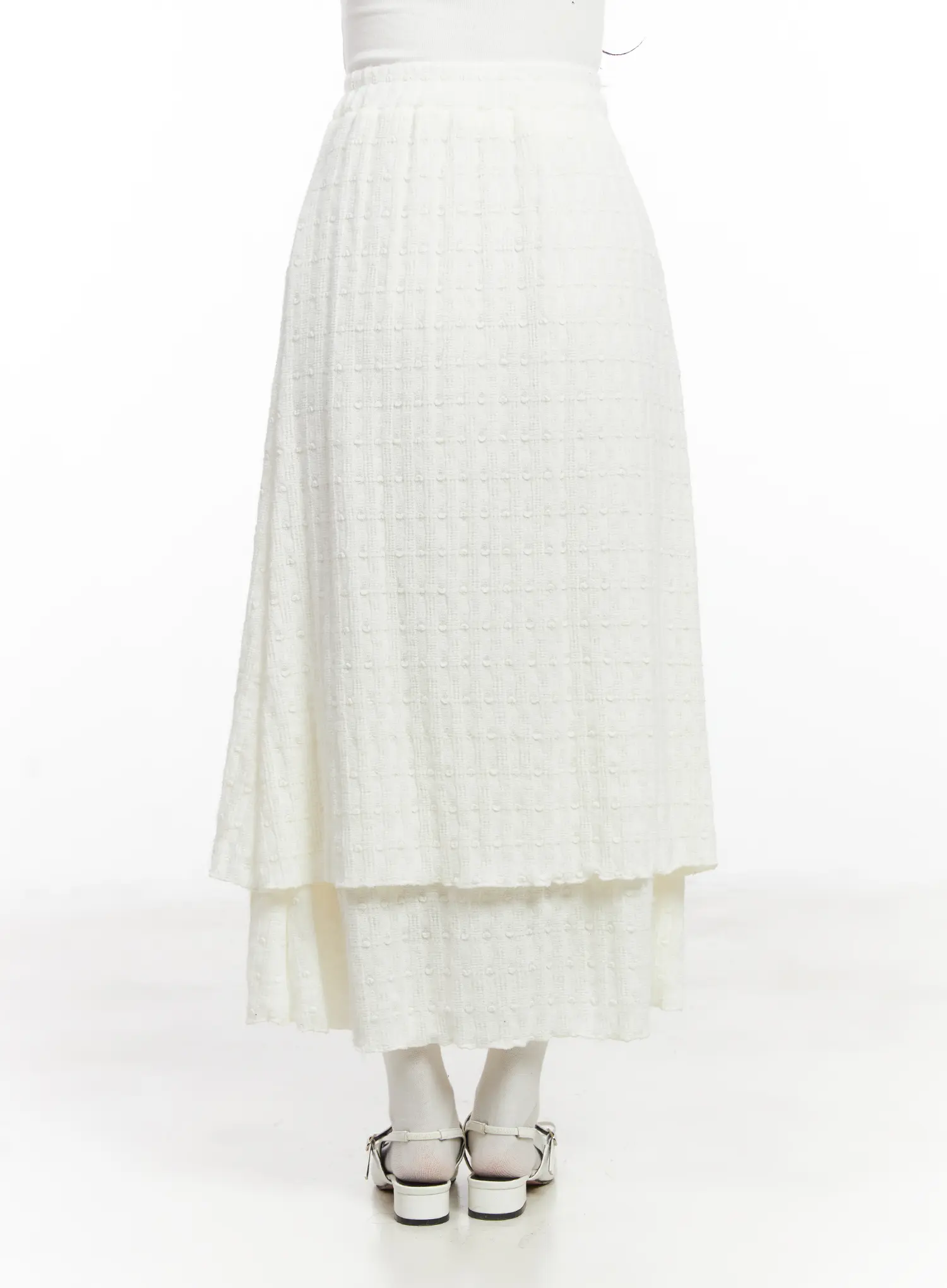 Layered Textured Maxi Skirt CN526 - Image 7