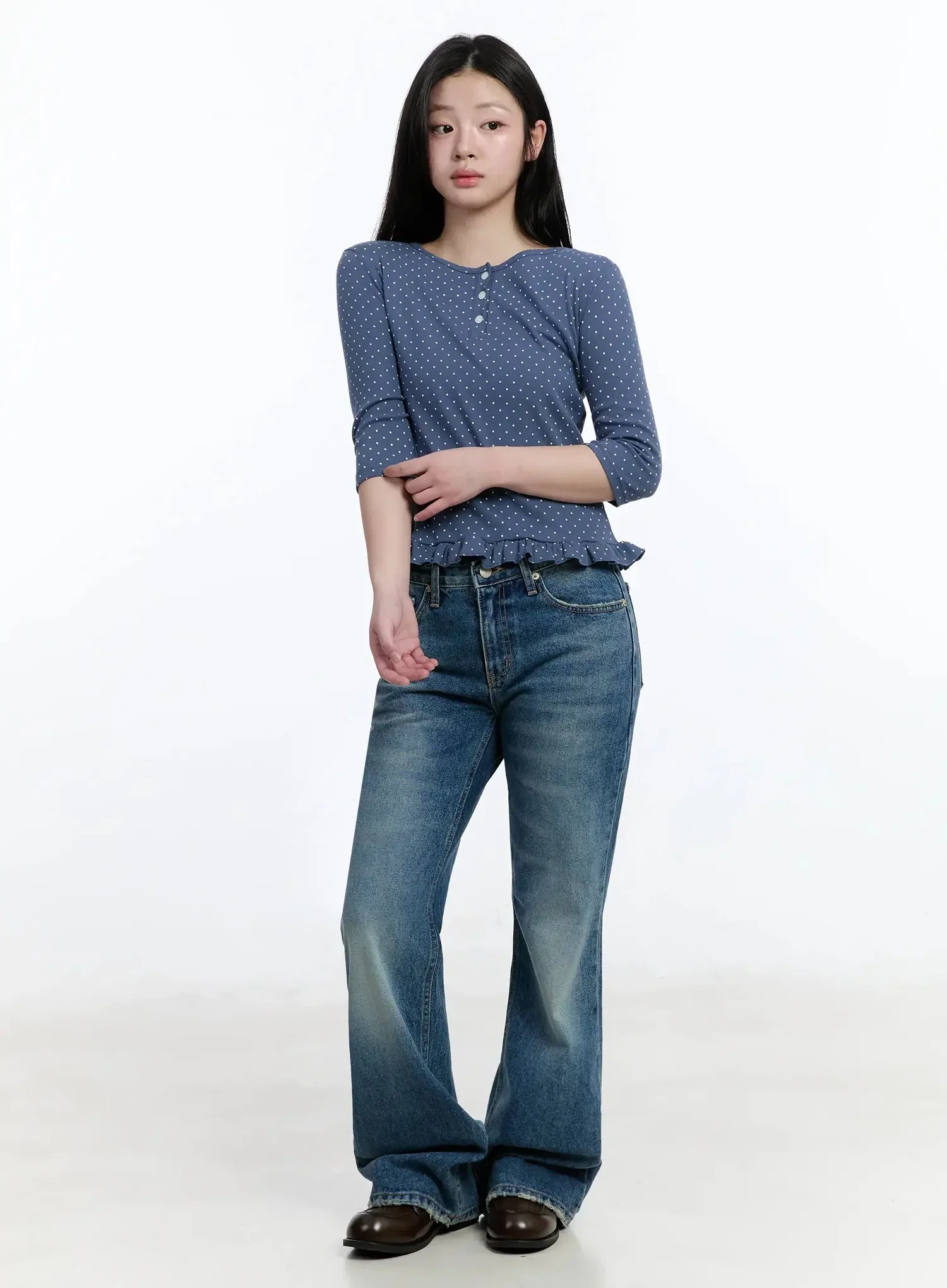 Layia Loose-Fit Flared Bootcut Jeans IM513 - Image 7