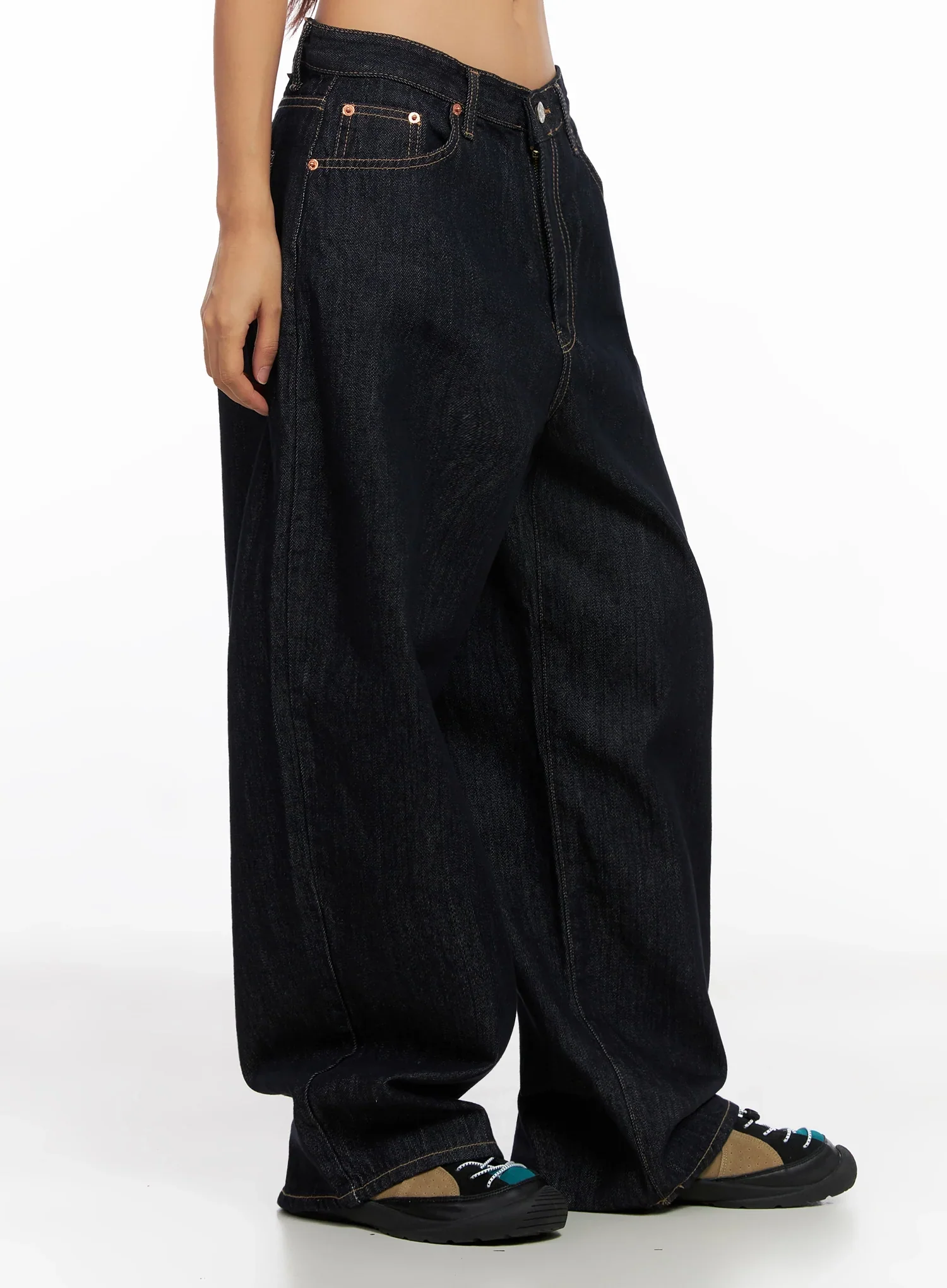 Lena Dark Wash Wide-Leg Jeans IG527 - Image 7