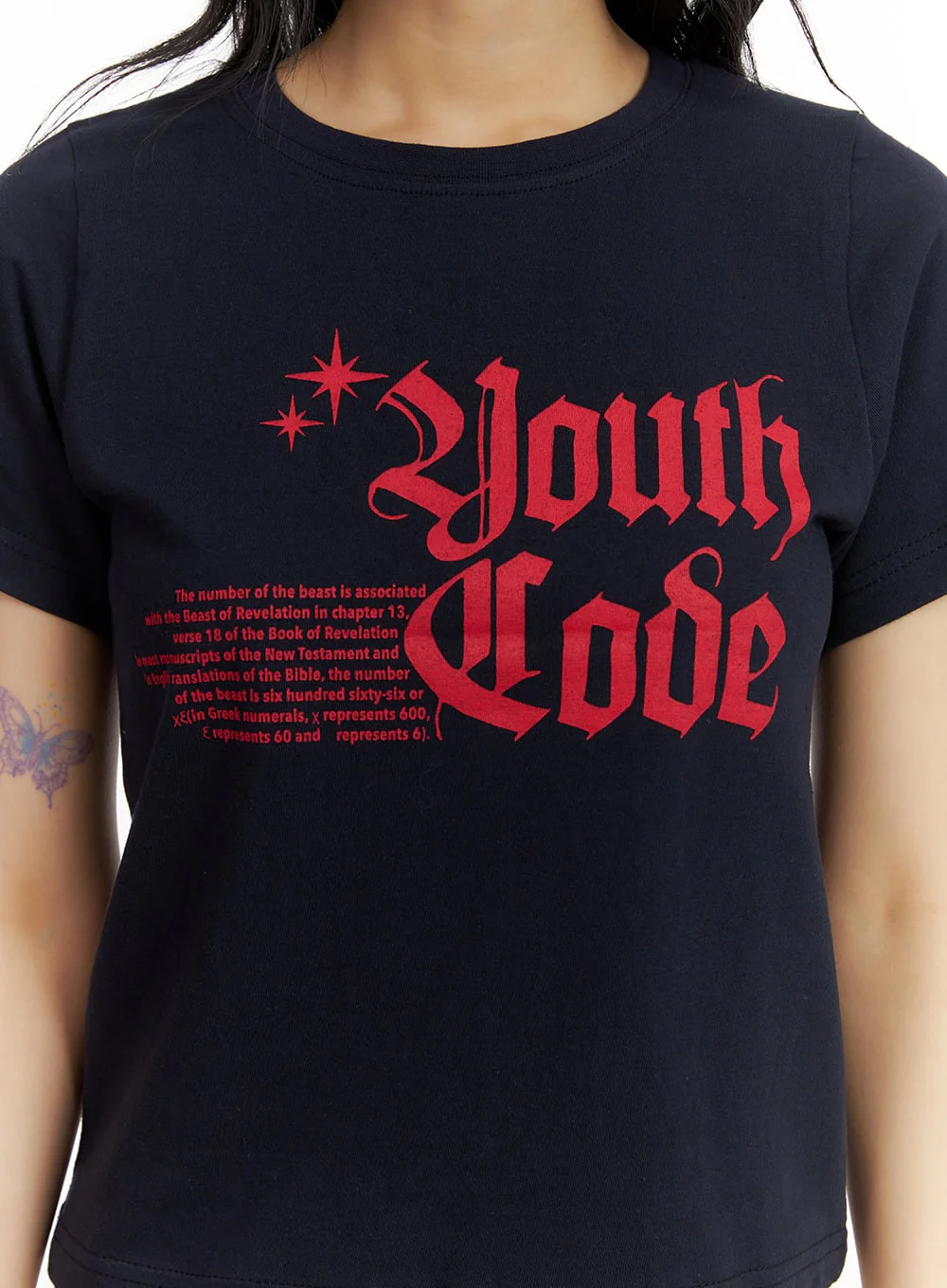Lettering Crop Top CU413 - Image 3