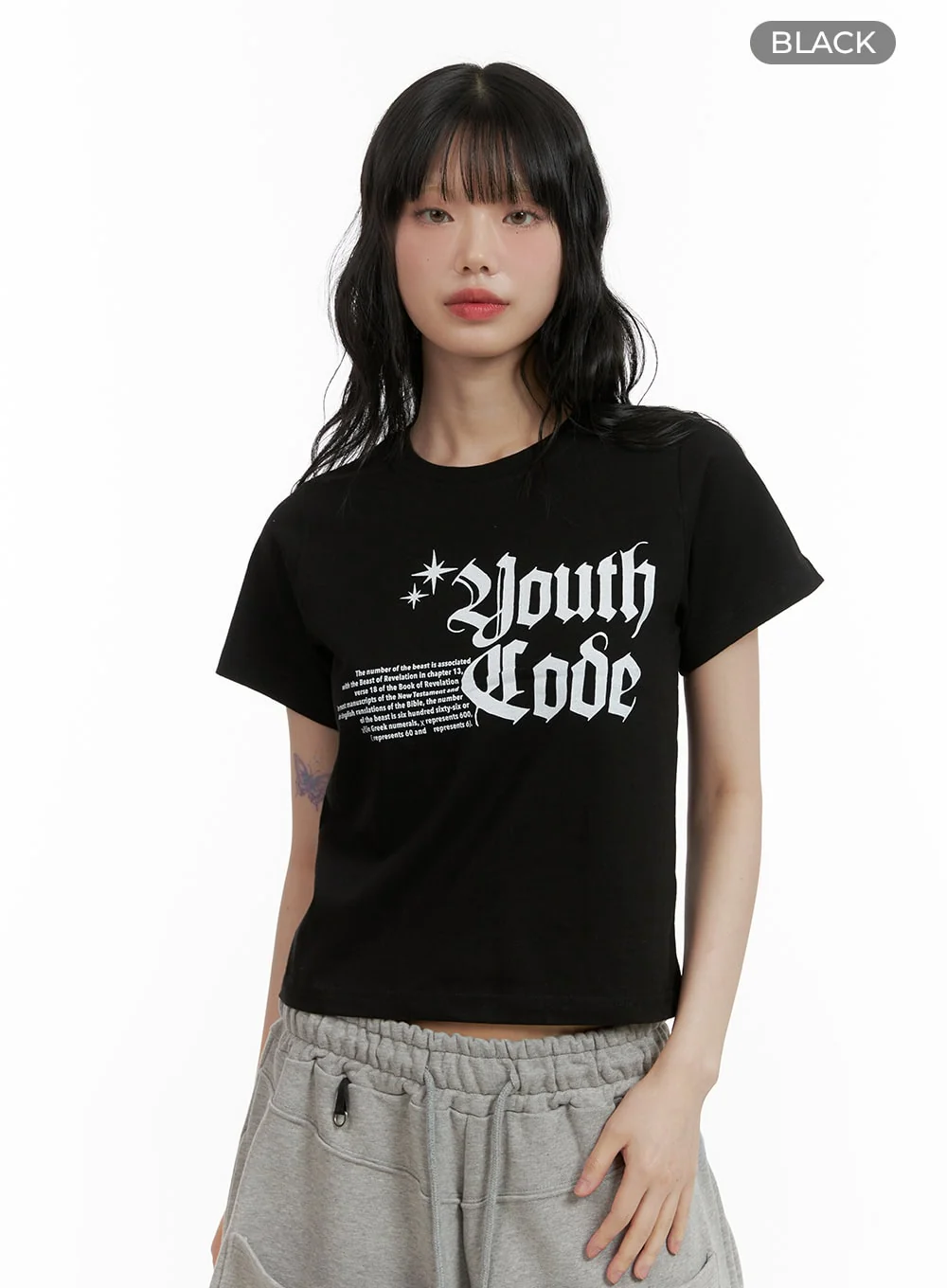 Lettering Crop Top CU413 - Image 8