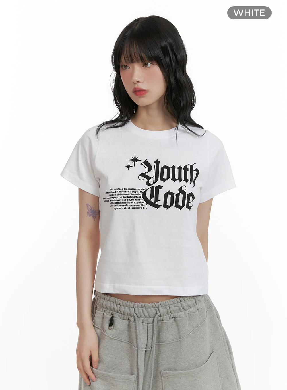 Lettering Crop Top CU413 - Image 9