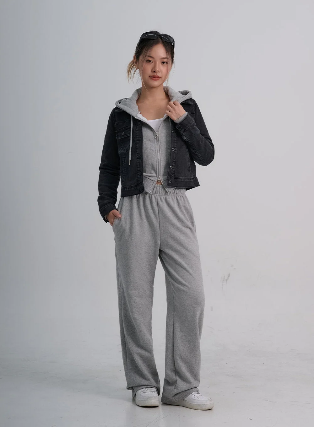 Lewkin Soft Basic Two Way Hoodie Zip Up C1210 - Image 12