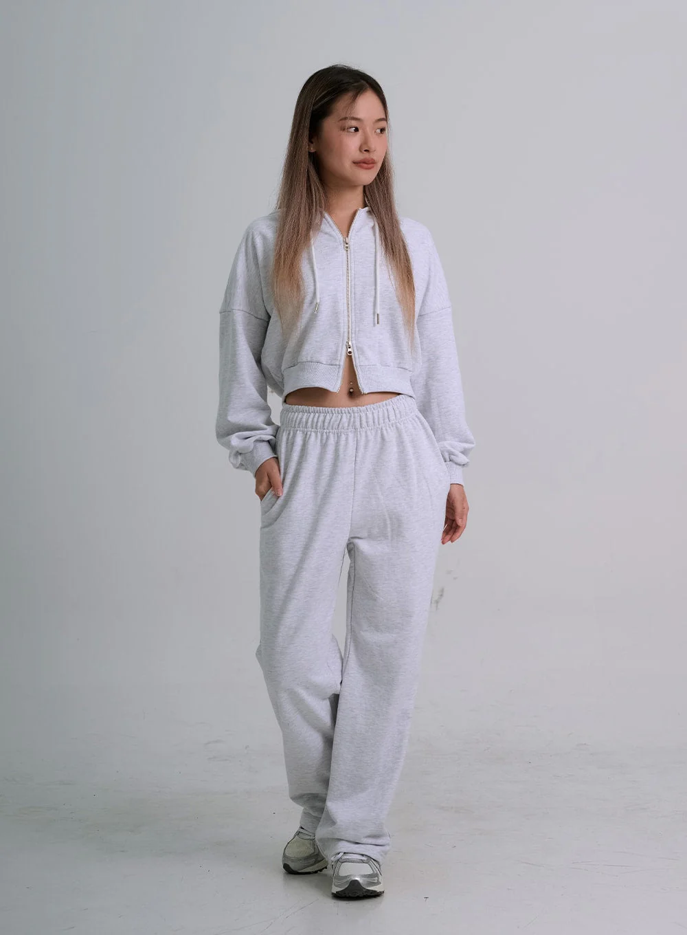 Lewkin Soft Basic Two Way Hoodie Zip Up C1210 - Image 14