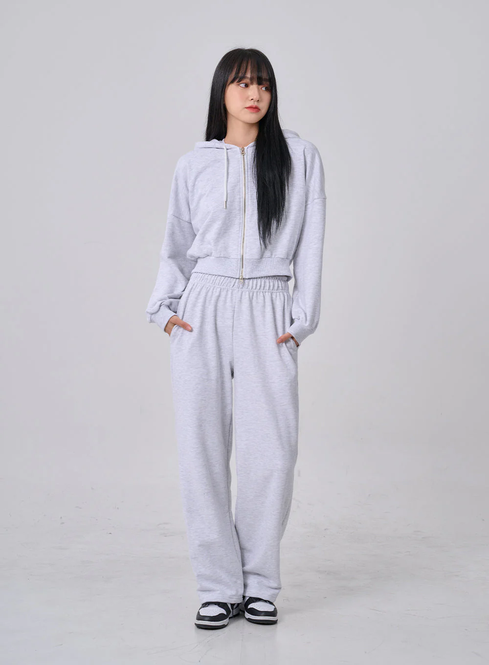 Lewkin Soft Basic Two Way Hoodie Zip Up C1210 - Image 8