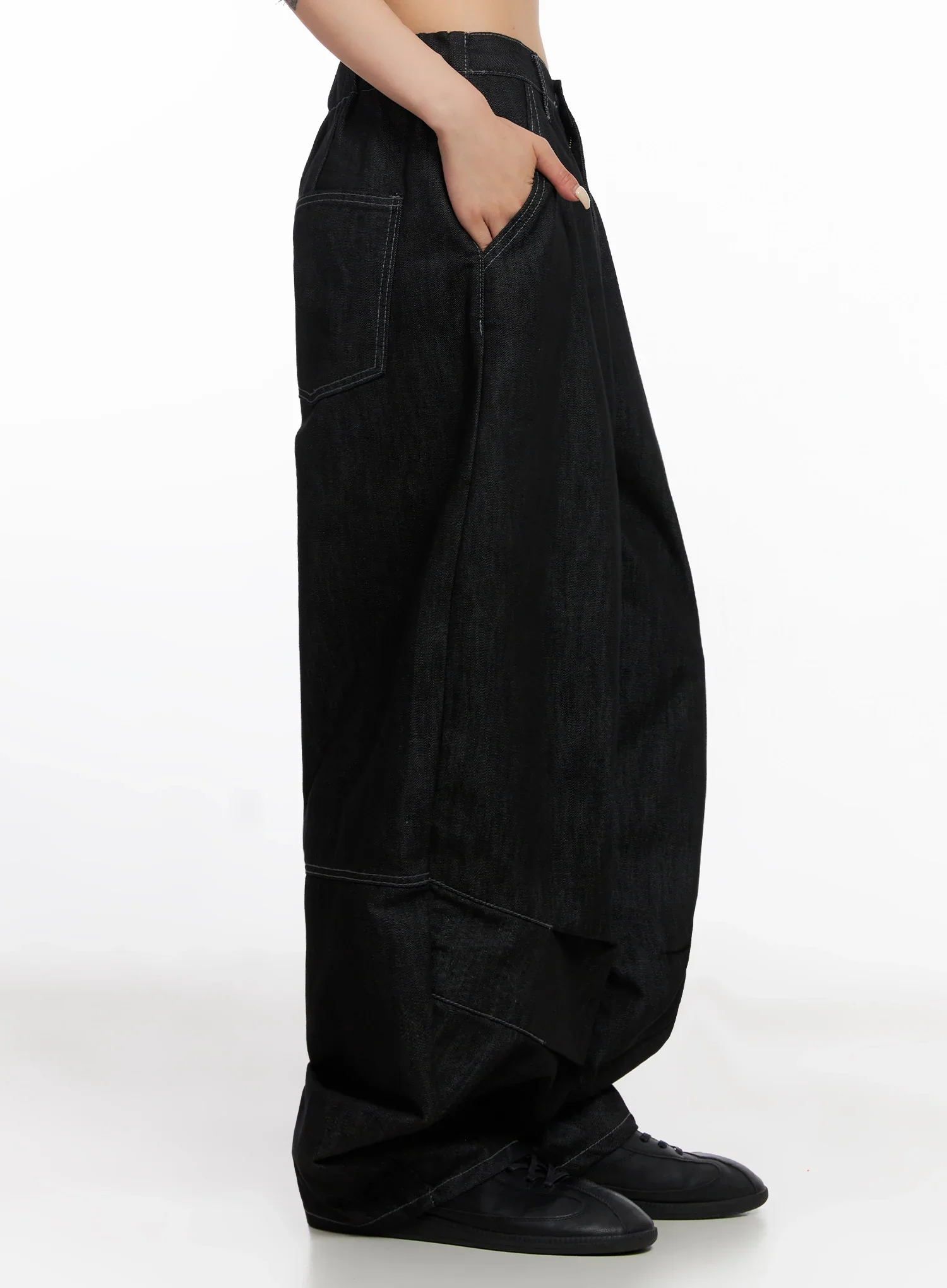 Leyla Pin-Tuck Wide-Leg Jeans IS515 - Image 8