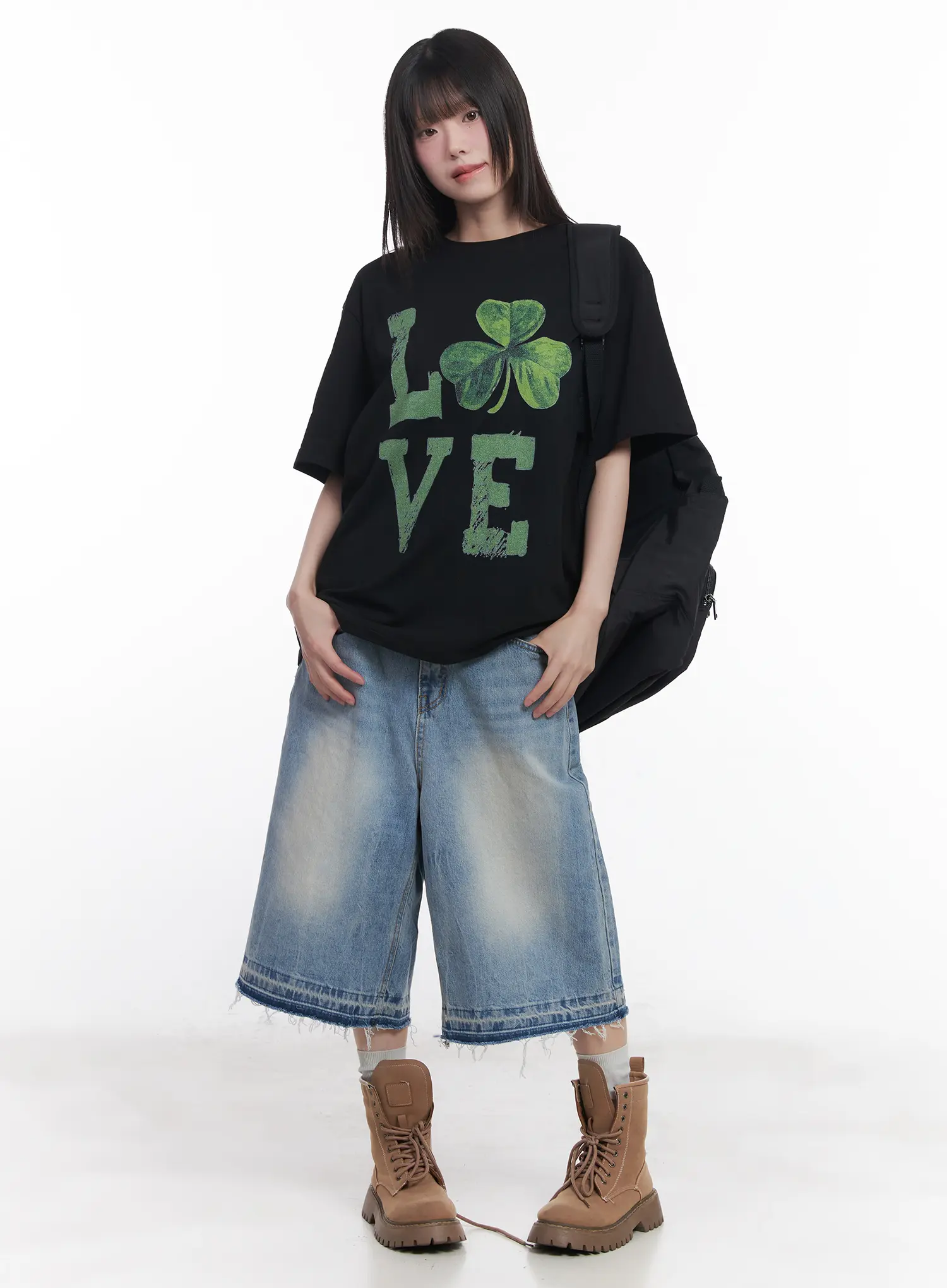 Light Wash Vintage Jorts CU519 - Image 10