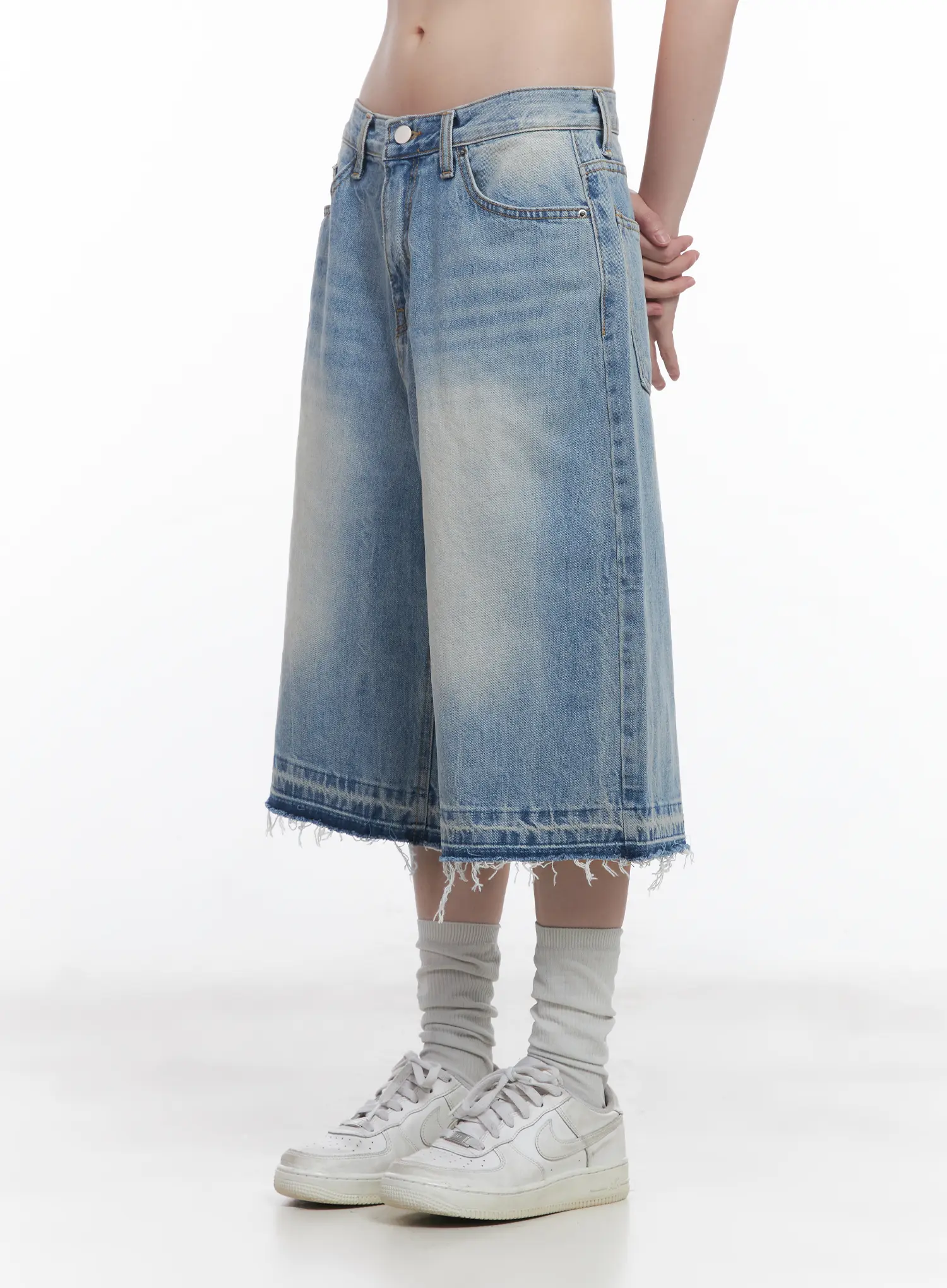 Light Wash Vintage Jorts CU519 - Image 11