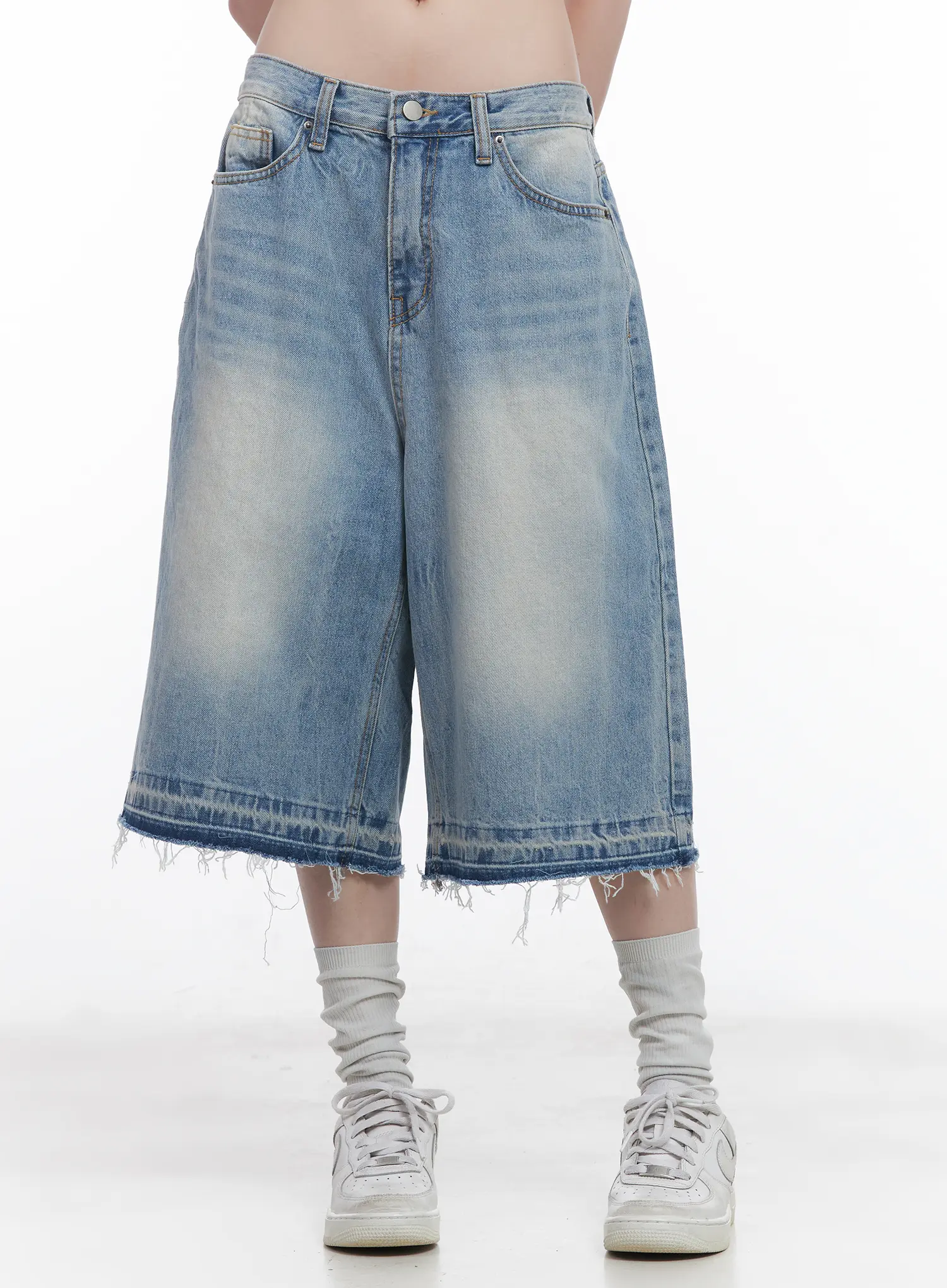 Light Wash Vintage Jorts CU519 - Image 2