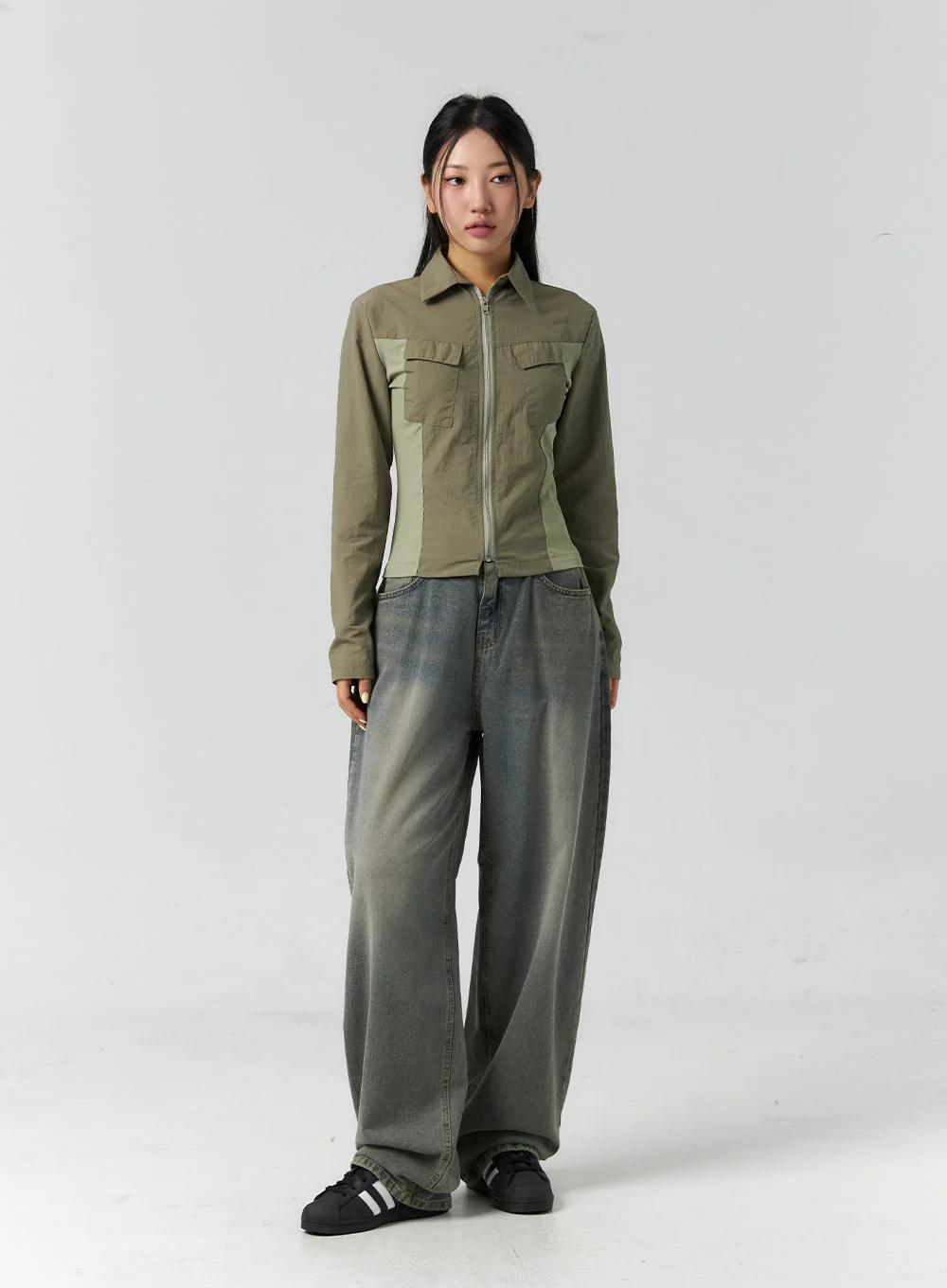Light Wash Wide Leg Jeans CS303 - Image 3
